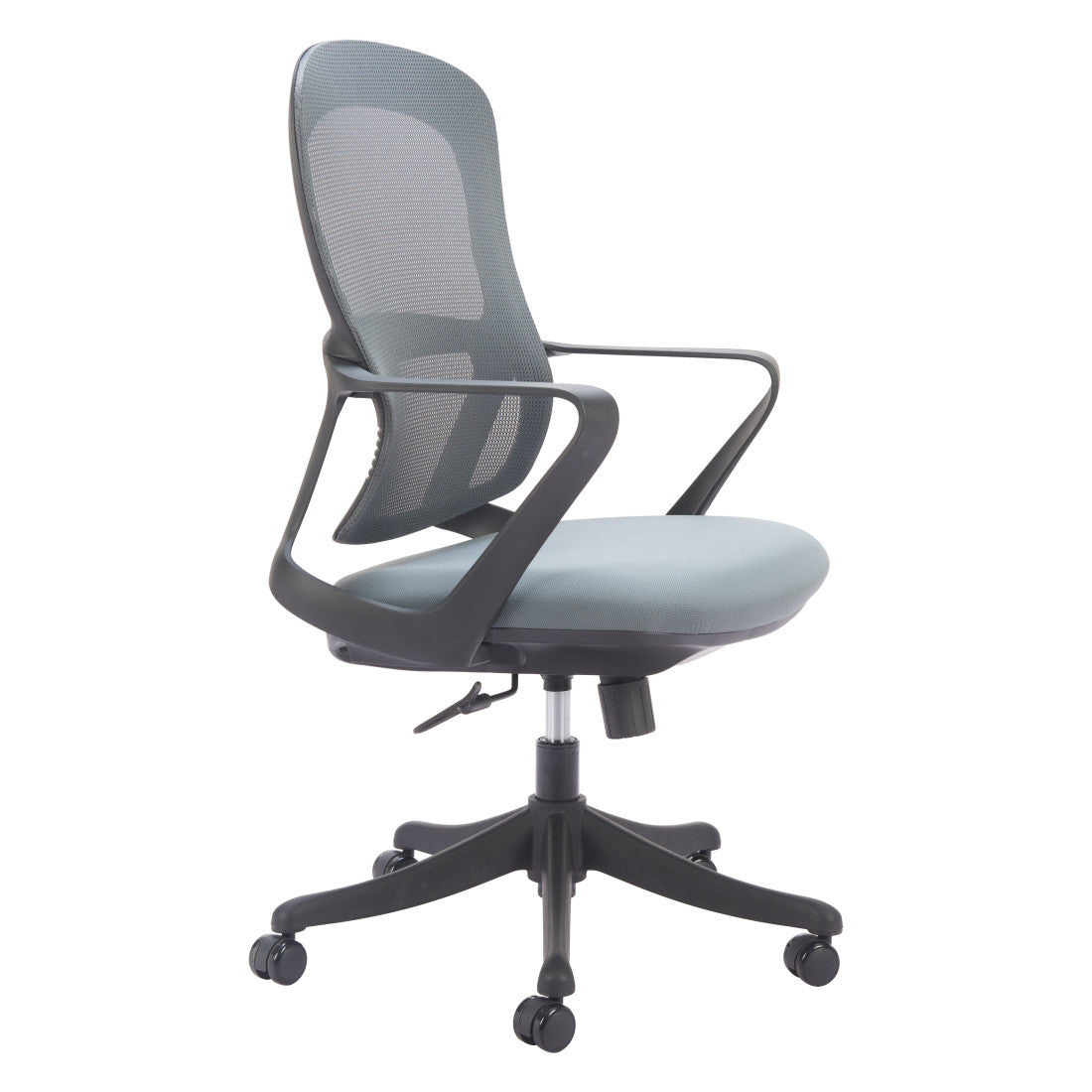 Gray & Black Adjustable Height Office Chair | Swivel, Rolling, Sleek Professional Design