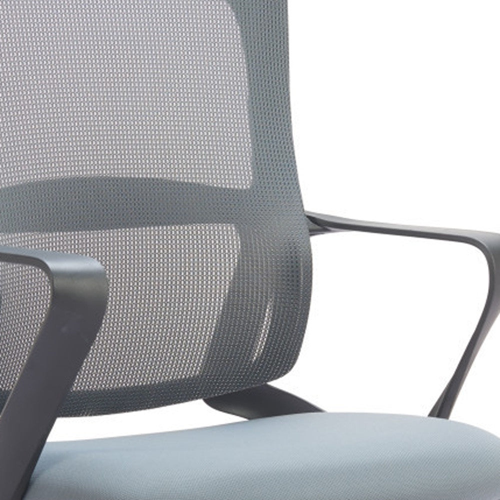 Gray & Black Adjustable Height Office Chair | Swivel, Rolling, Sleek Professional Design