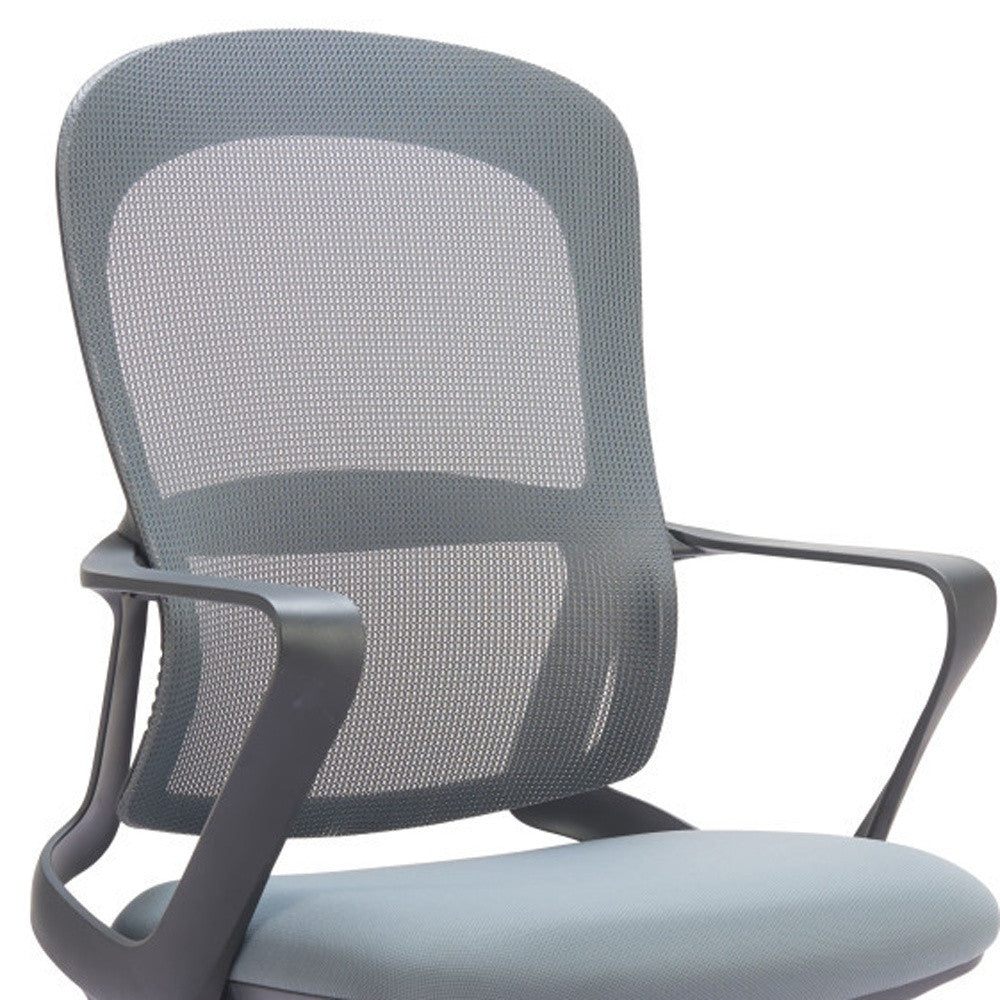 Gray & Black Adjustable Height Office Chair | Swivel, Rolling, Sleek Professional Design