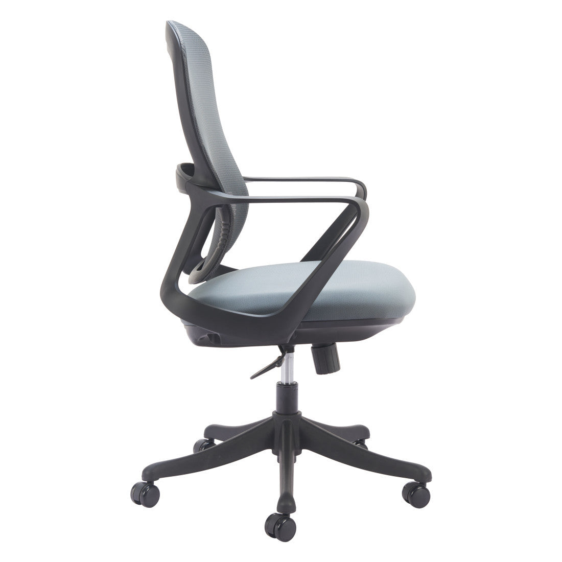 Gray & Black Adjustable Height Office Chair | Swivel, Rolling, Sleek Professional Design
