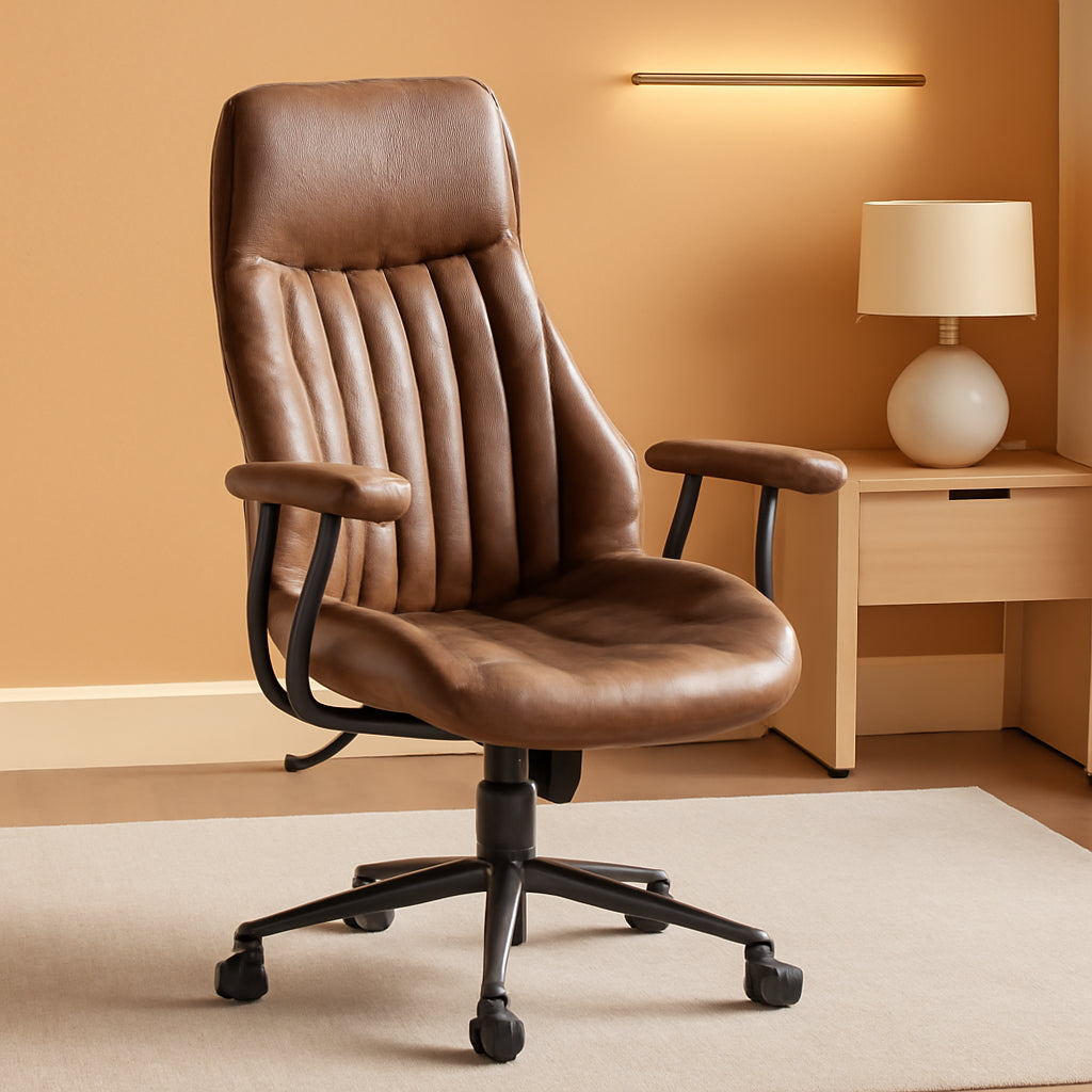 Dark Brown Ergonomic Executive Office Chair Deluxe-0