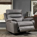 Power Rocker Recliner with 240° Swivel — Gray Infinite Position for Living Room