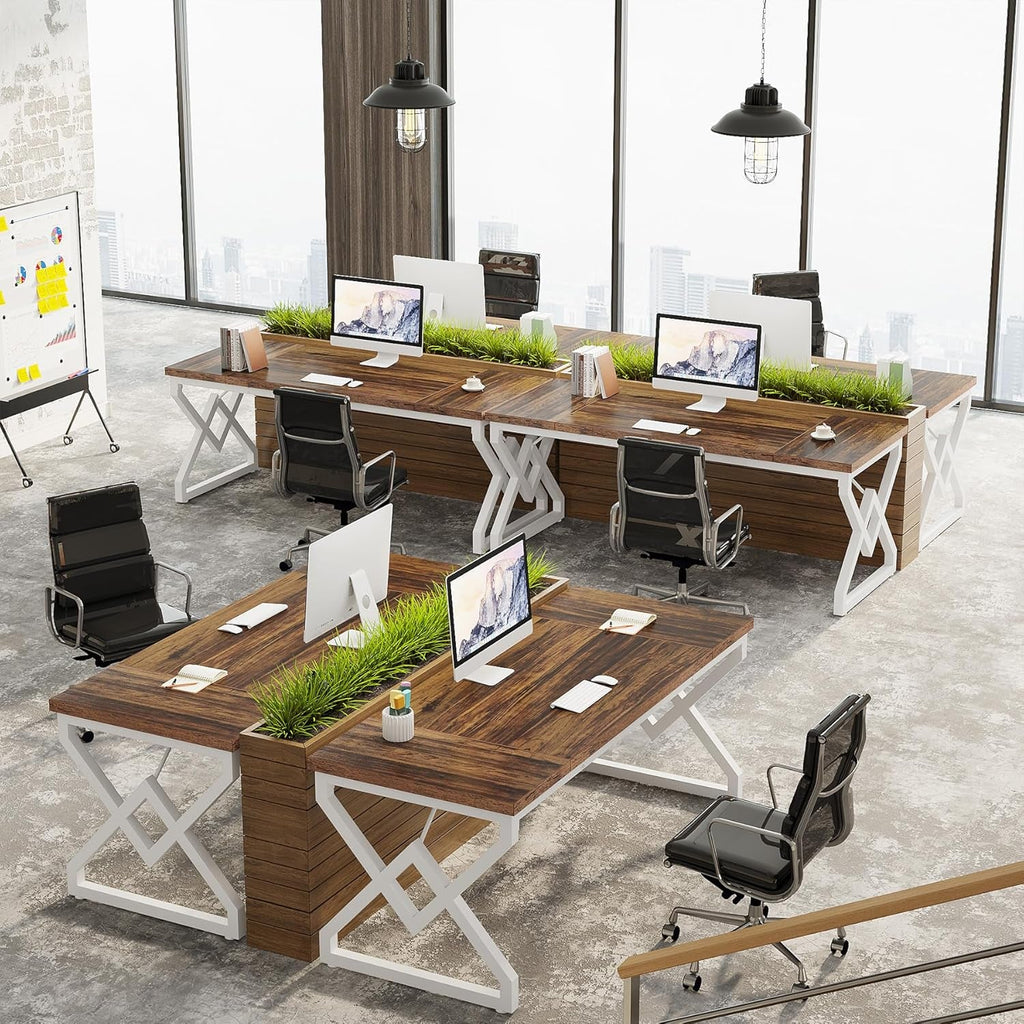 63 Inch Executive Desk With Ergonomic Space Saving Design-4