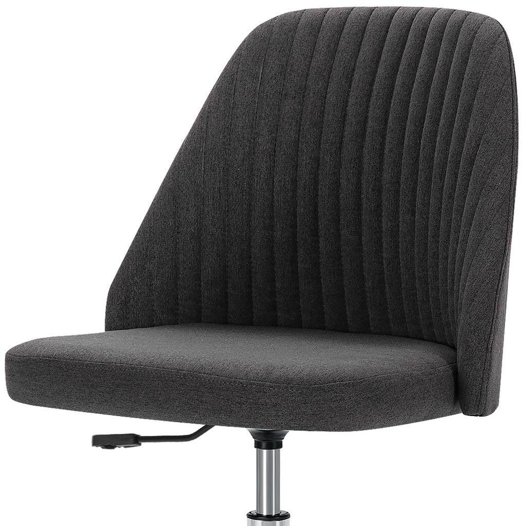 Dark Gray & Silver Adjustable Height Office Chair | Swivel, Rolling, Sophisticated Design