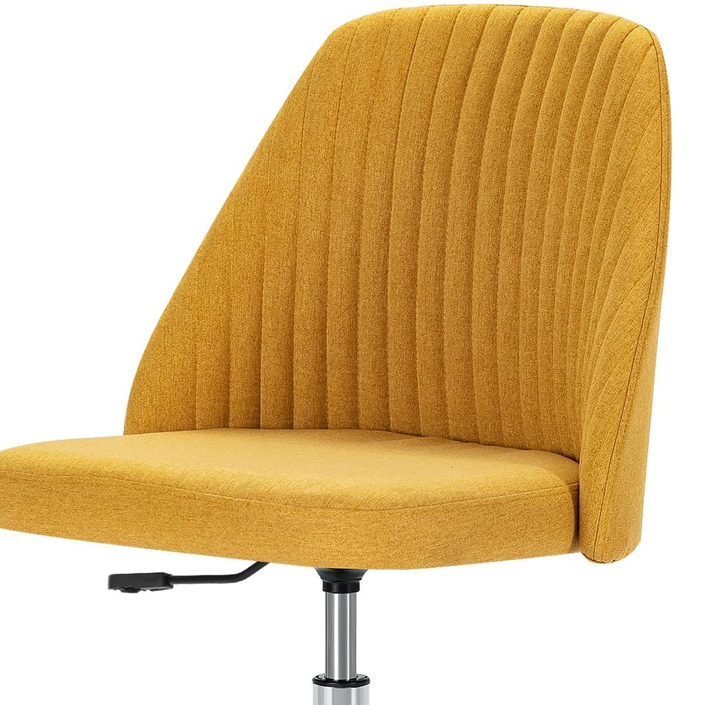 Yellow & Silver Adjustable Height Office Chair | Swivel, Rolling, Bold Pop of Color