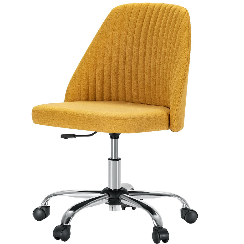 Yellow & Silver Adjustable Height Office Chair | Swivel, Rolling, Bold Pop of Color