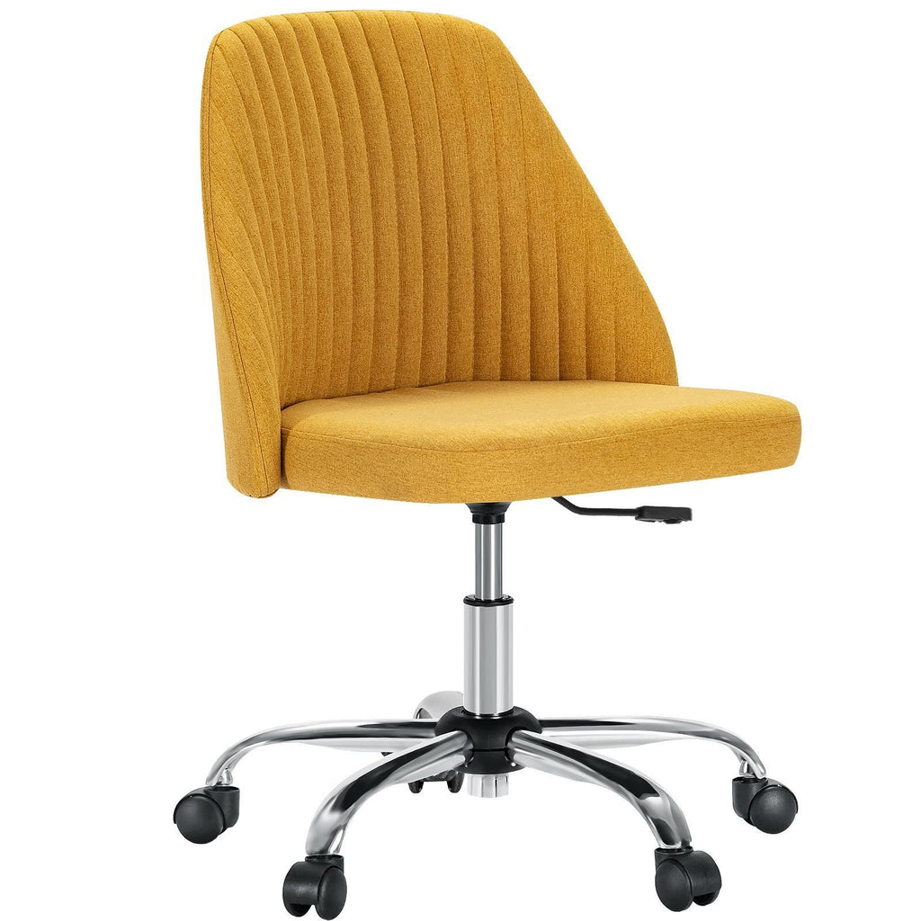 Yellow & Silver Adjustable Height Office Chair | Swivel, Rolling, Bold Pop of Color