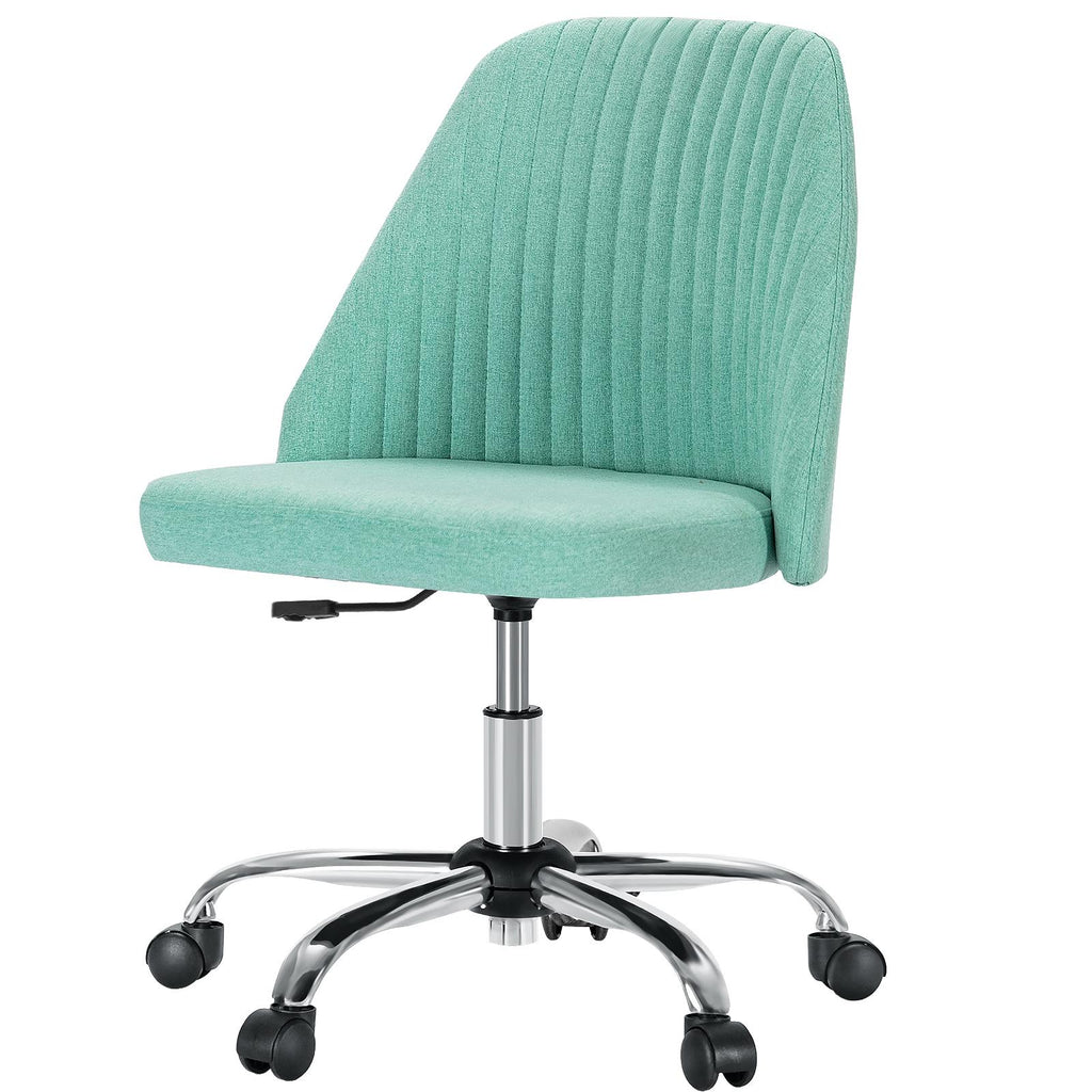Green & Silver Adjustable Height Office Chair | Swivel, Rolling, Fresh Modern Style
