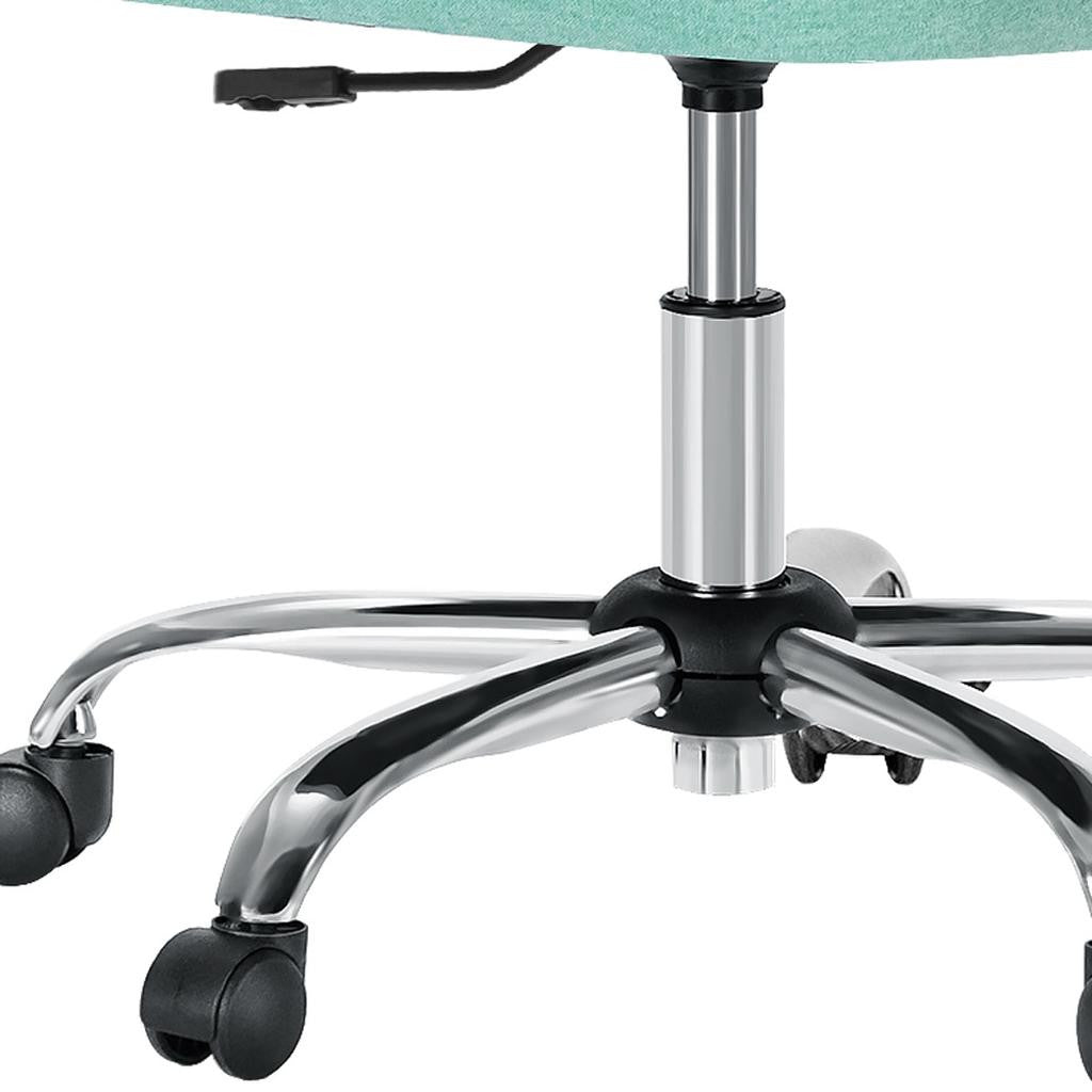 Green & Silver Adjustable Height Office Chair | Swivel, Rolling, Fresh Modern Style