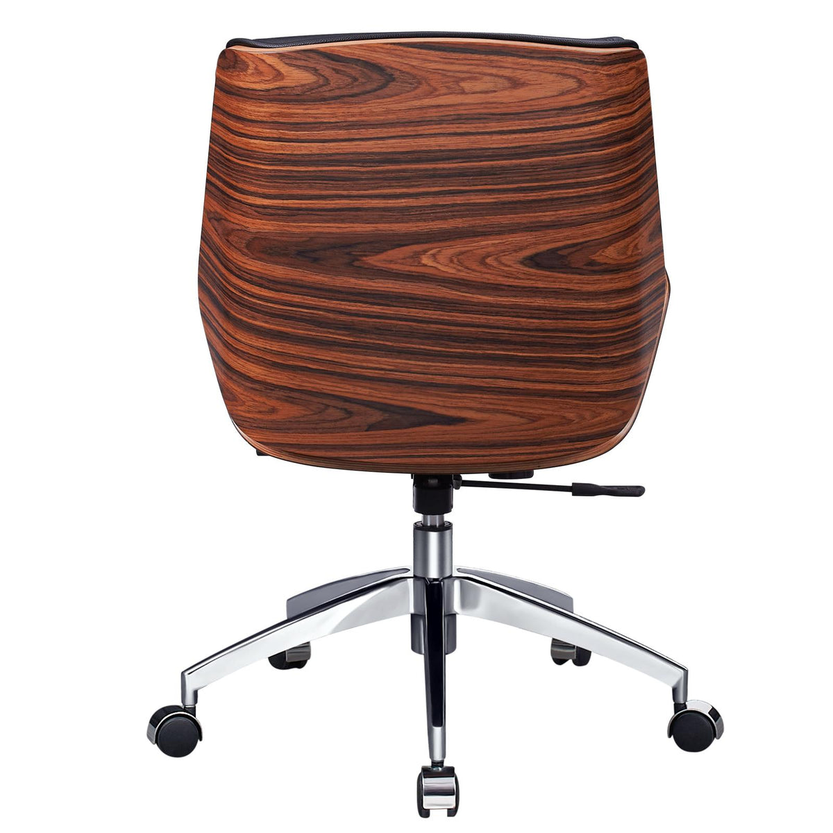 Black Rosewood & Silver Conference Office Chair | Adjustable Height, Swivel, Rolling, Executive Look