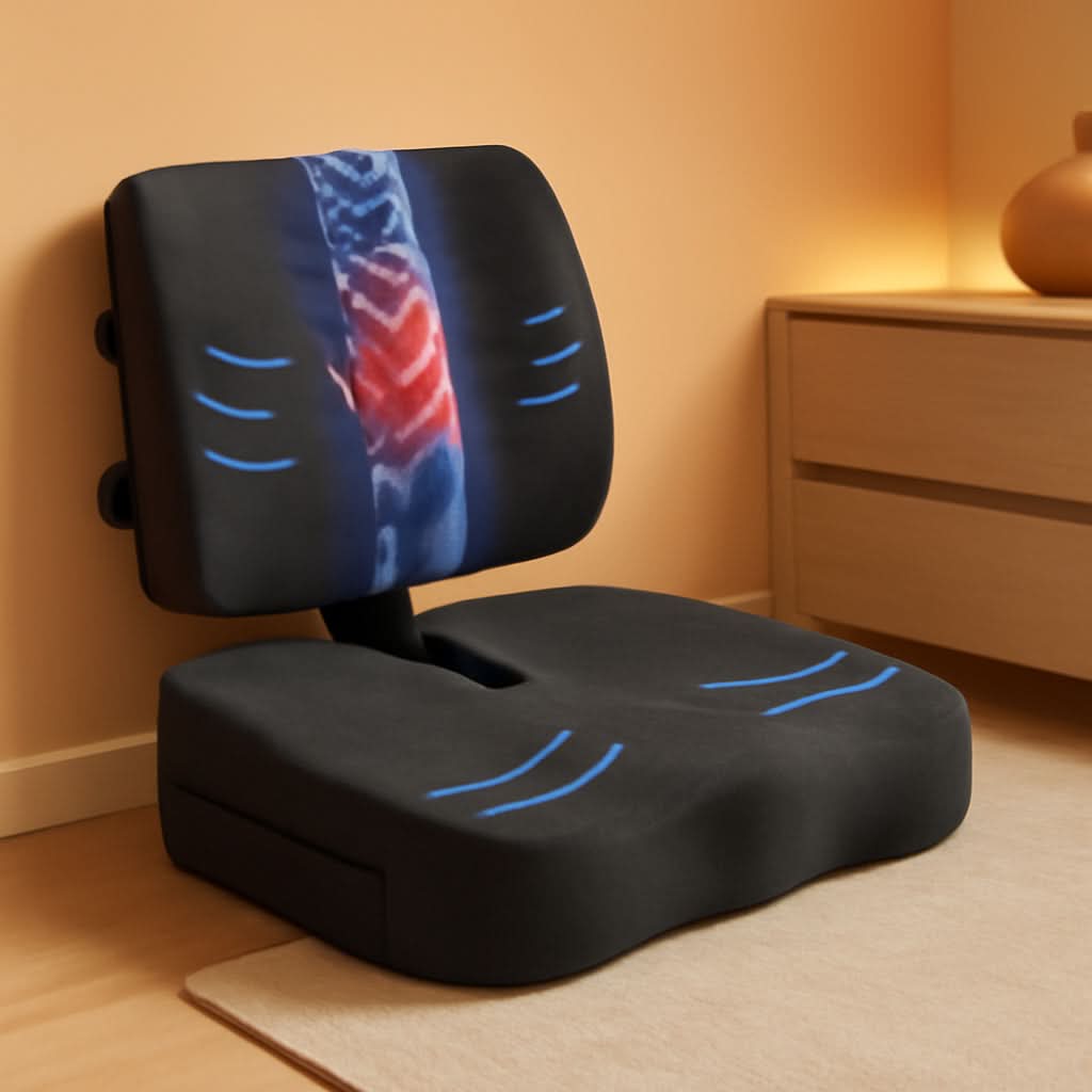 Memory Foam Lumbar Support Seat Cushion For Office Chair-0