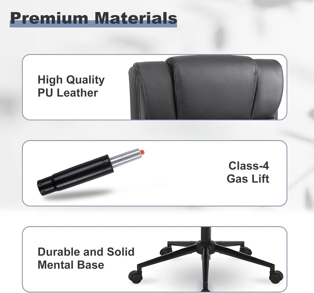 Black Ergonomic Office Chair With Adjustable Lumbar Support-4