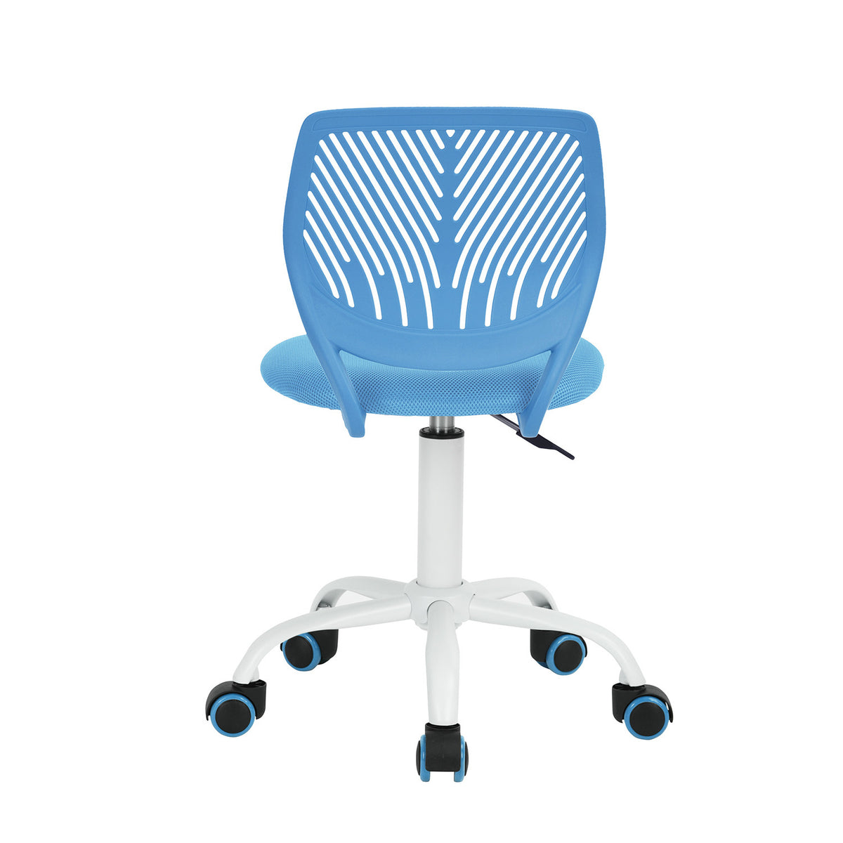 Blue & White Adjustable Height Office Chair | Swivel, Rolling, Cool Modern Style