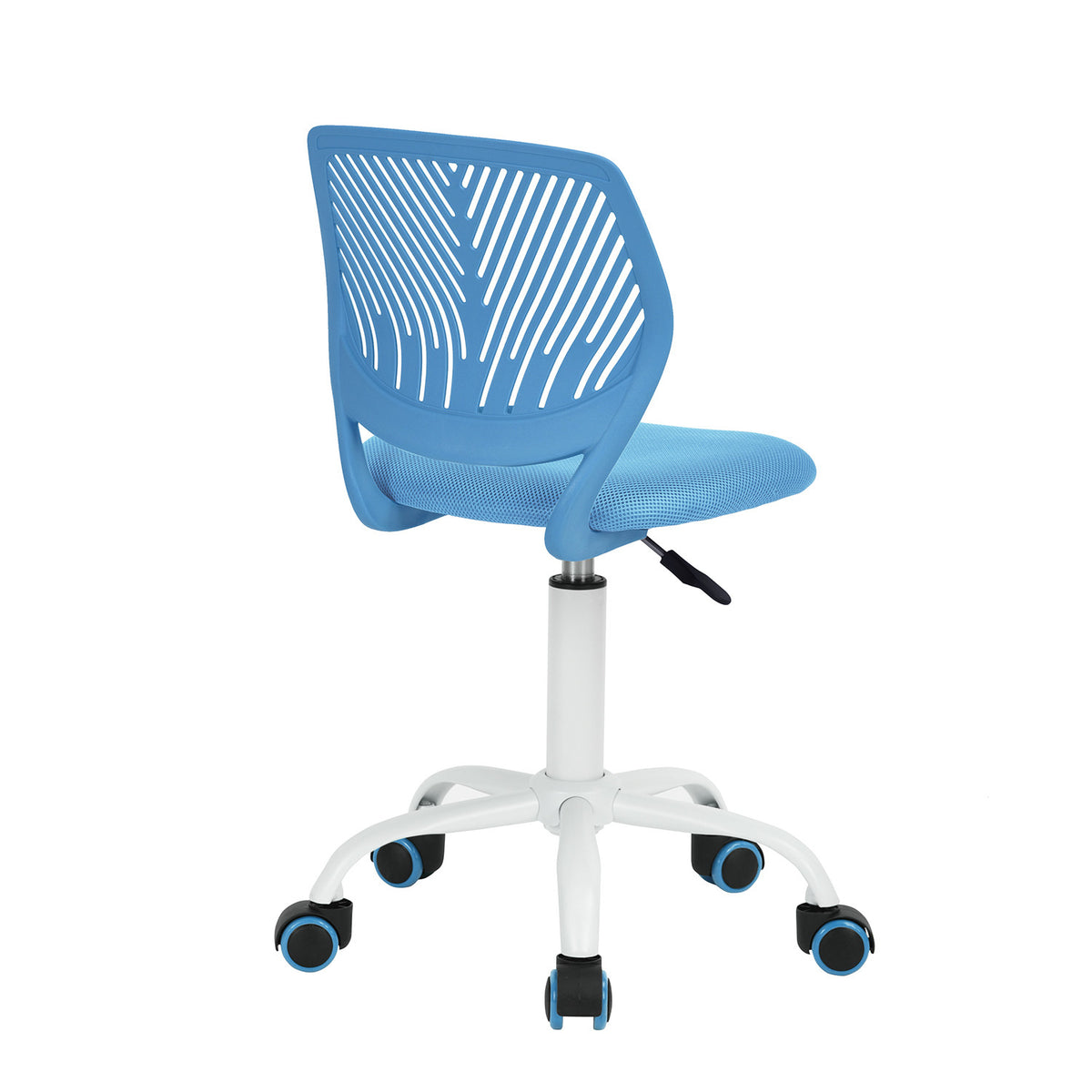 Blue & White Adjustable Height Office Chair | Swivel, Rolling, Cool Modern Style