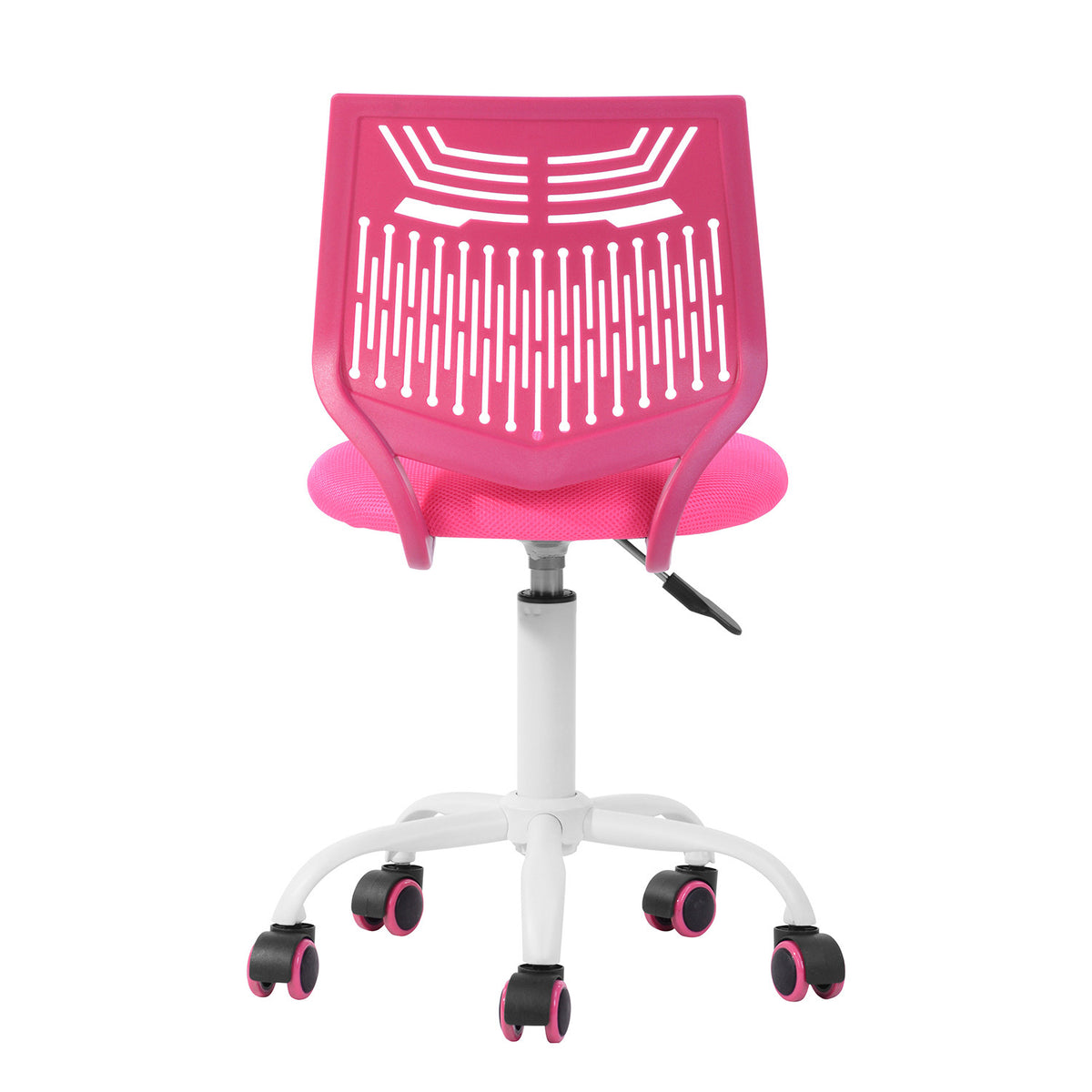Fuchsia & White Adjustable Height Office Chair | Swivel, Rolling, Vibrant Bold Design