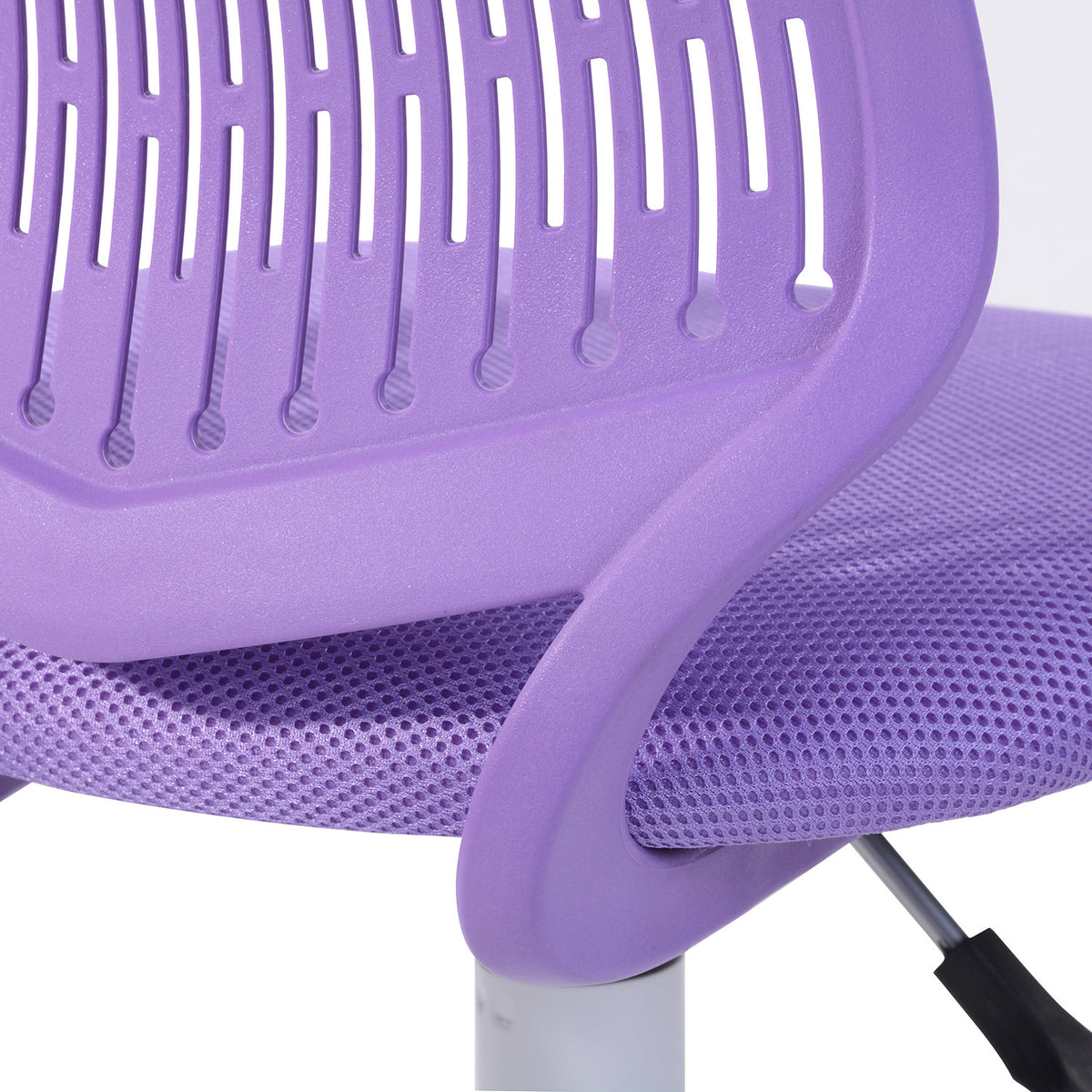 Purple & White Adjustable Height Office Chair | Swivel, Rolling, Bold Ergonomic Style