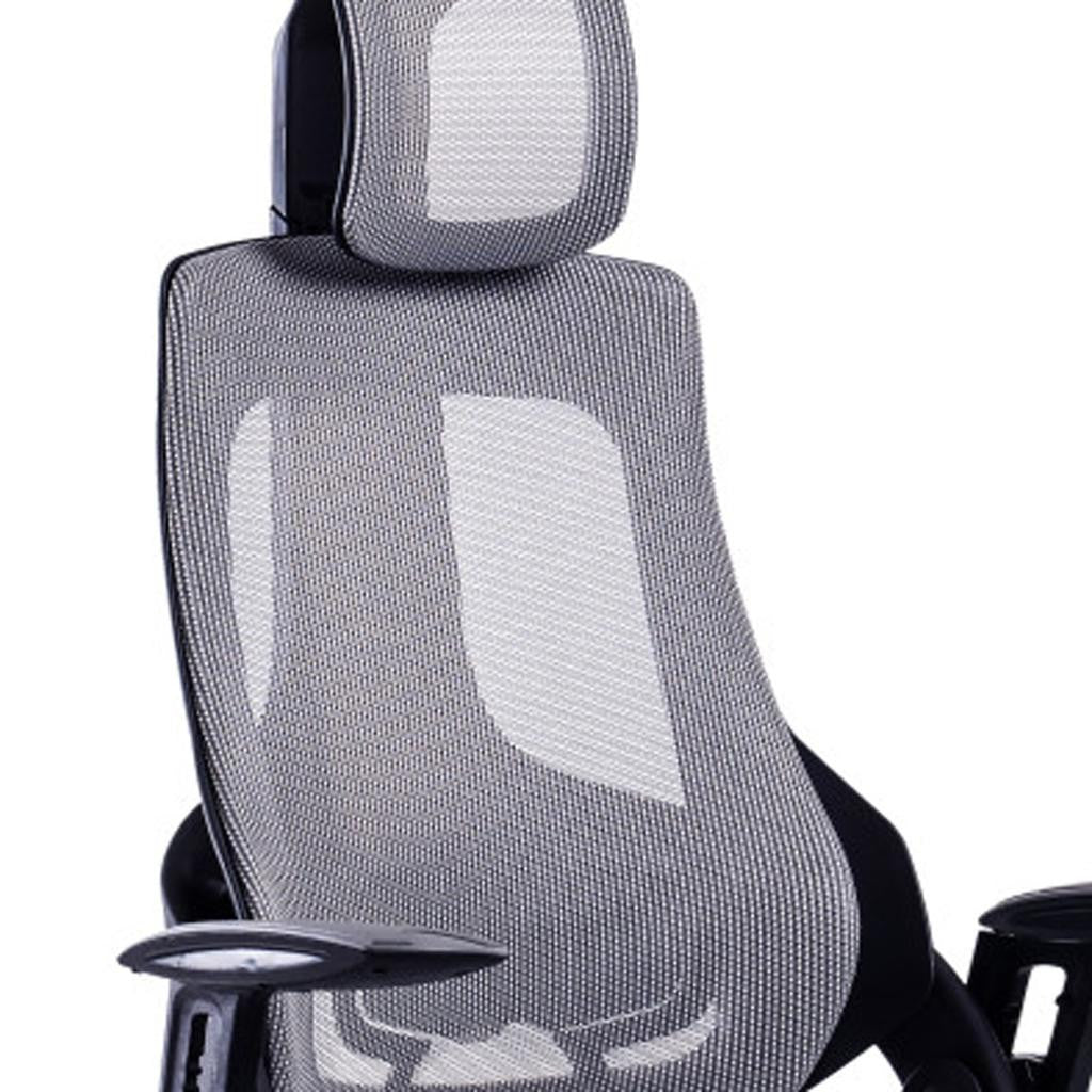 Gray & Black Adjustable Height Executive Office Chair | Swivel, Rolling, Premium Comfort