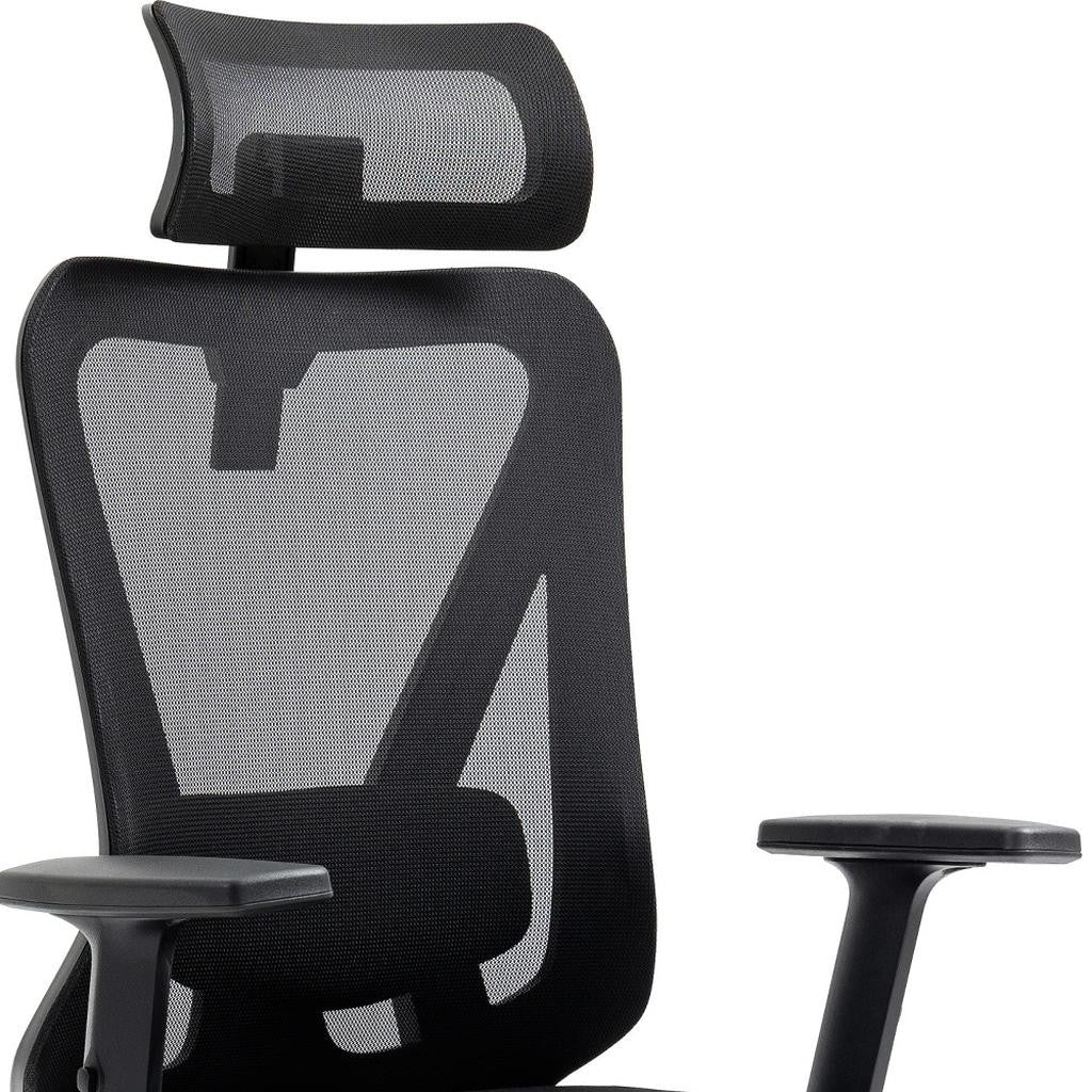 Black & Silver Adjustable Height Office Chair | Swivel, Rolling, Sleek Modern Look