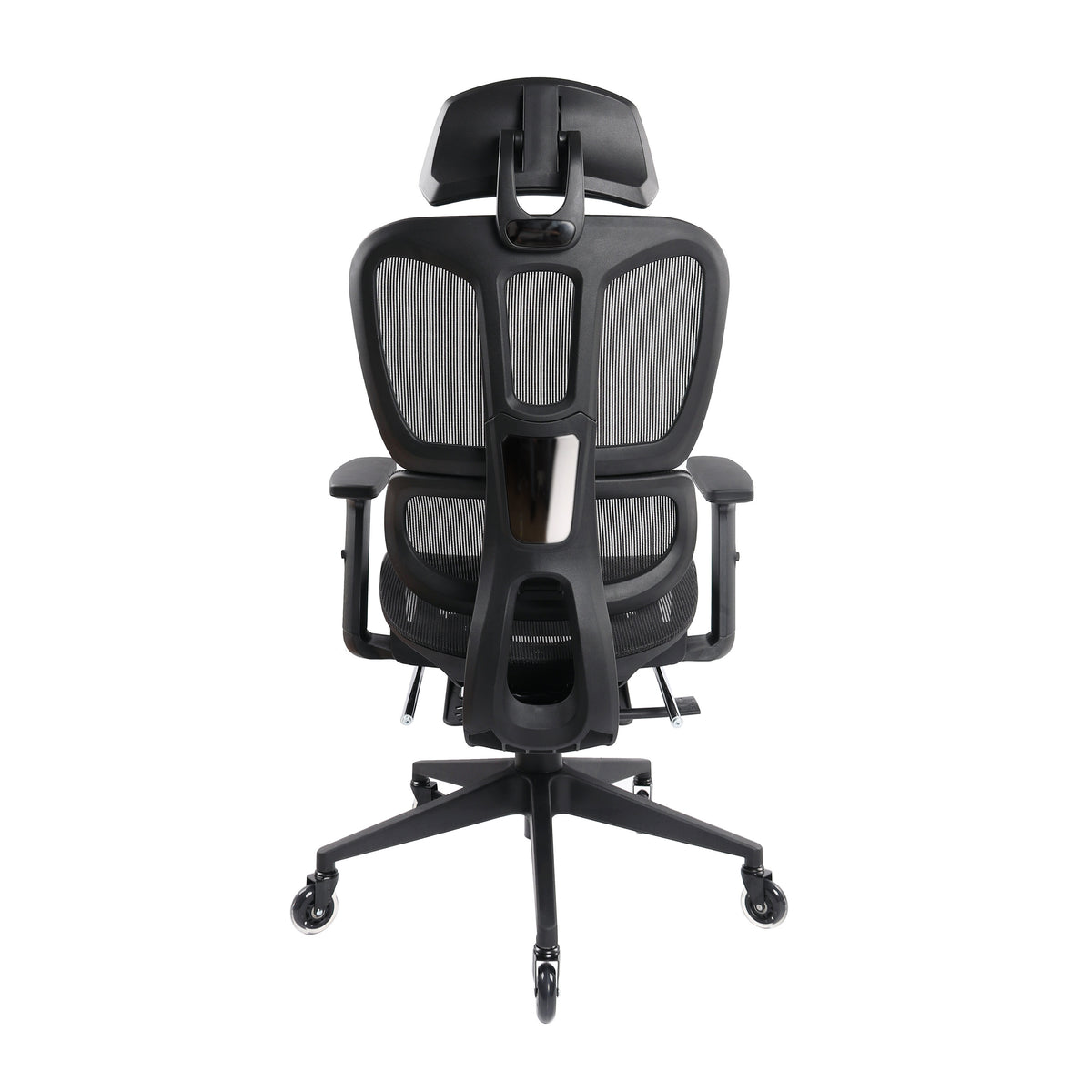 Black Adjustable Height Office Chair with Footrest | Swivel, Rolling, Full Ergonomic Support
