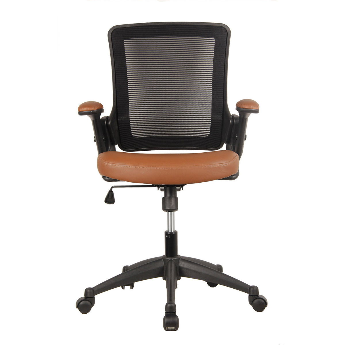 Brown Adjustable Height Office Chair | Swivel, Rolling, Warm Ergonomic Comfort
