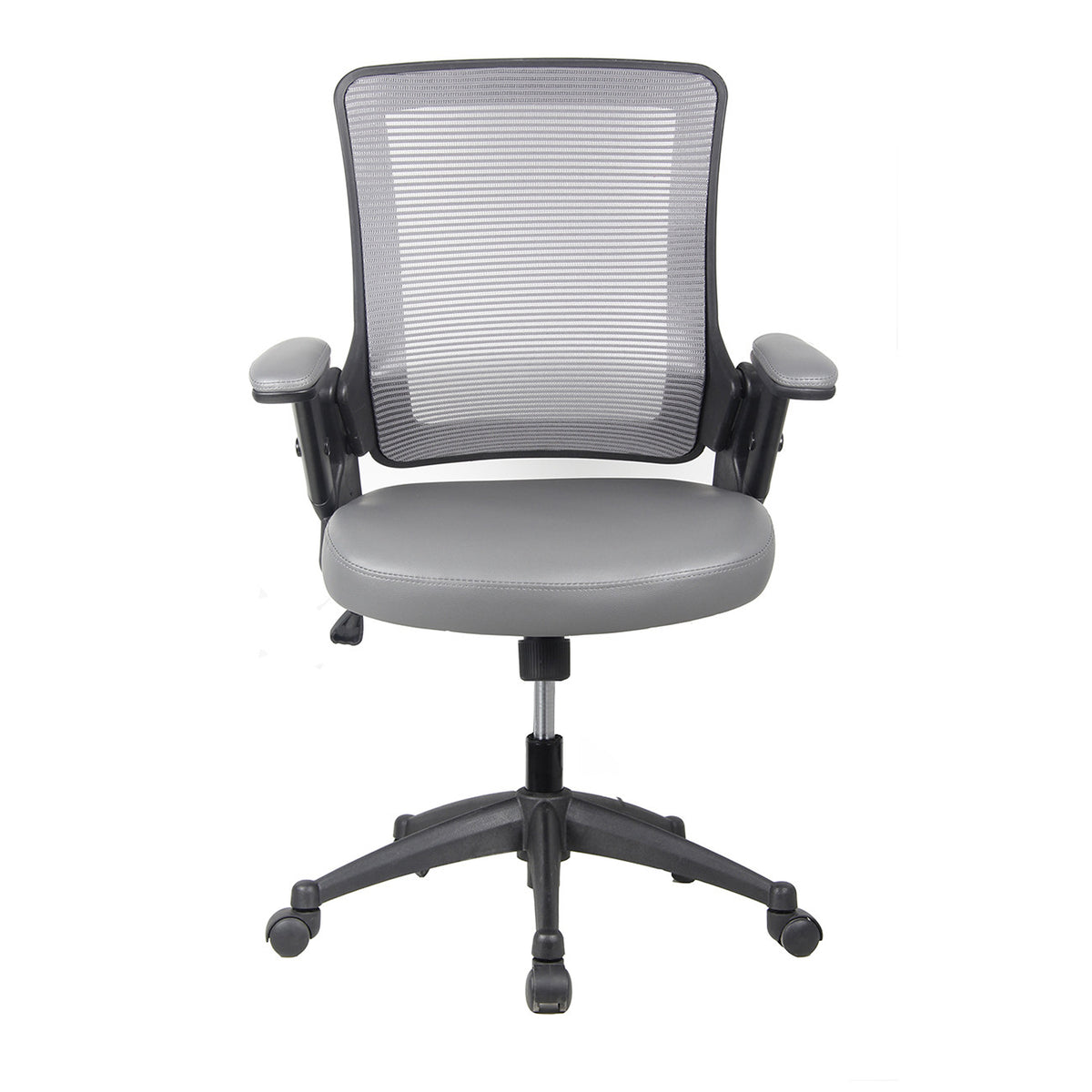 Gray Adjustable Height Office Chair | Swivel, Rolling, Neutral Modern Design