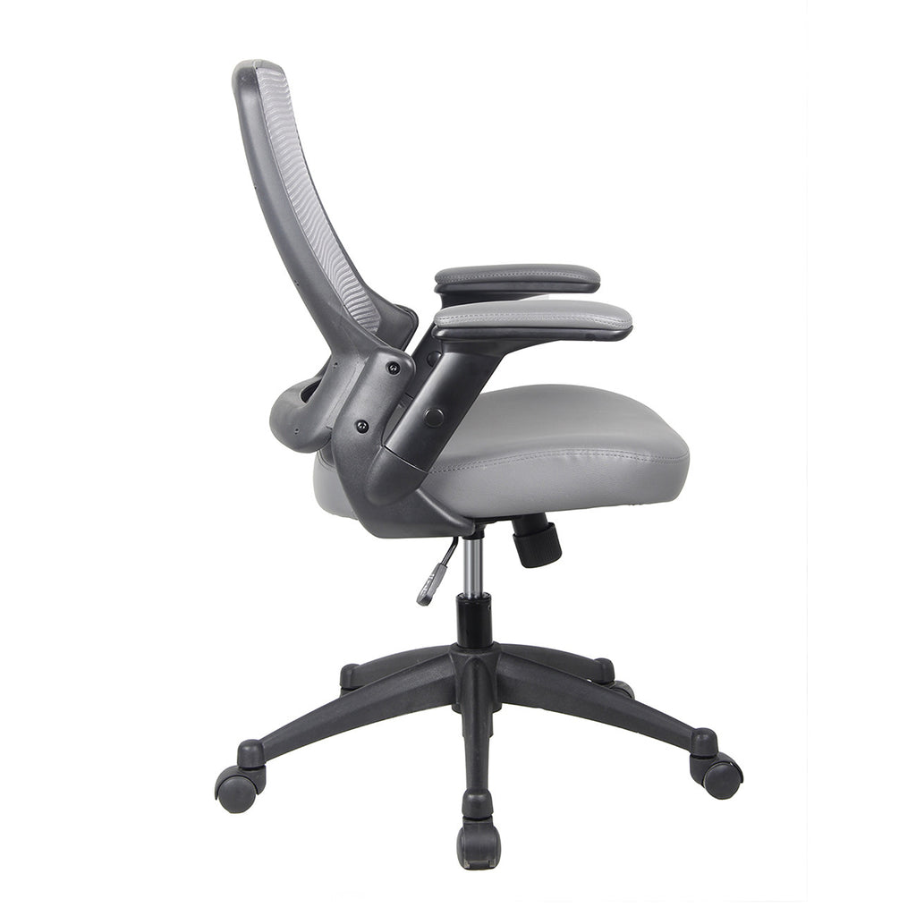 Gray Adjustable Height Office Chair | Swivel, Rolling, Neutral Modern Design