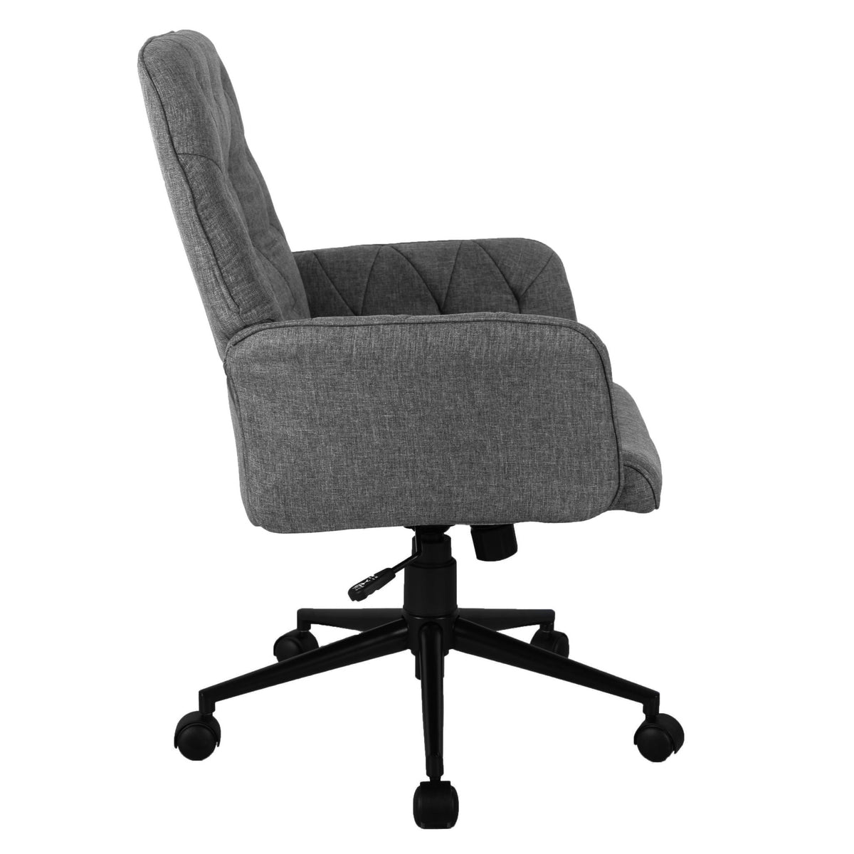 Gray Adjustable Height Office Chair | Swivel, Rolling, Clean Neutral Style