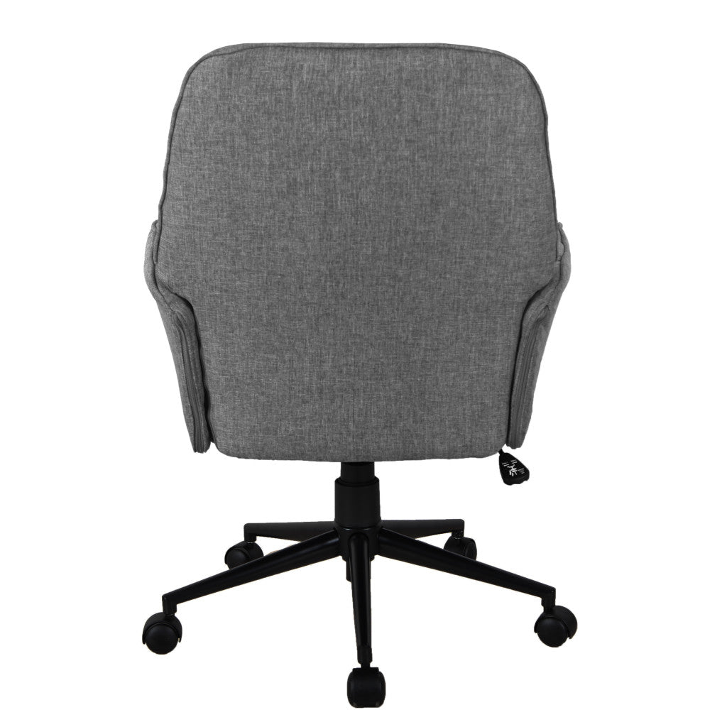Gray Adjustable Height Office Chair | Swivel, Rolling, Clean Neutral Style
