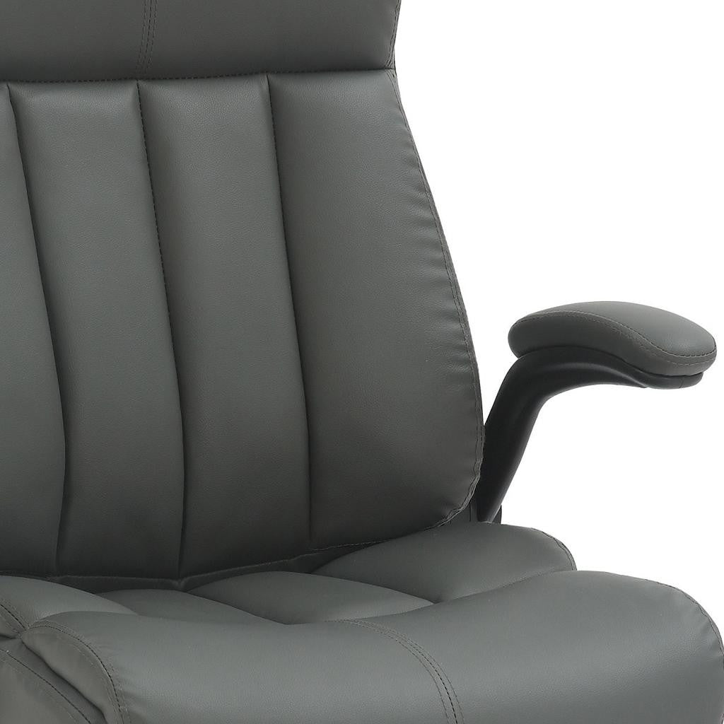 Gray Adjustable Height Executive Office Chair | Swivel, Rolling, Professional Comfort