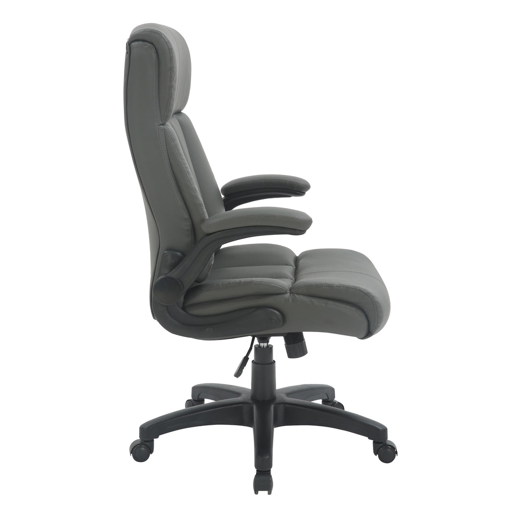 Gray Adjustable Height Executive Office Chair | Swivel, Rolling, Professional Comfort