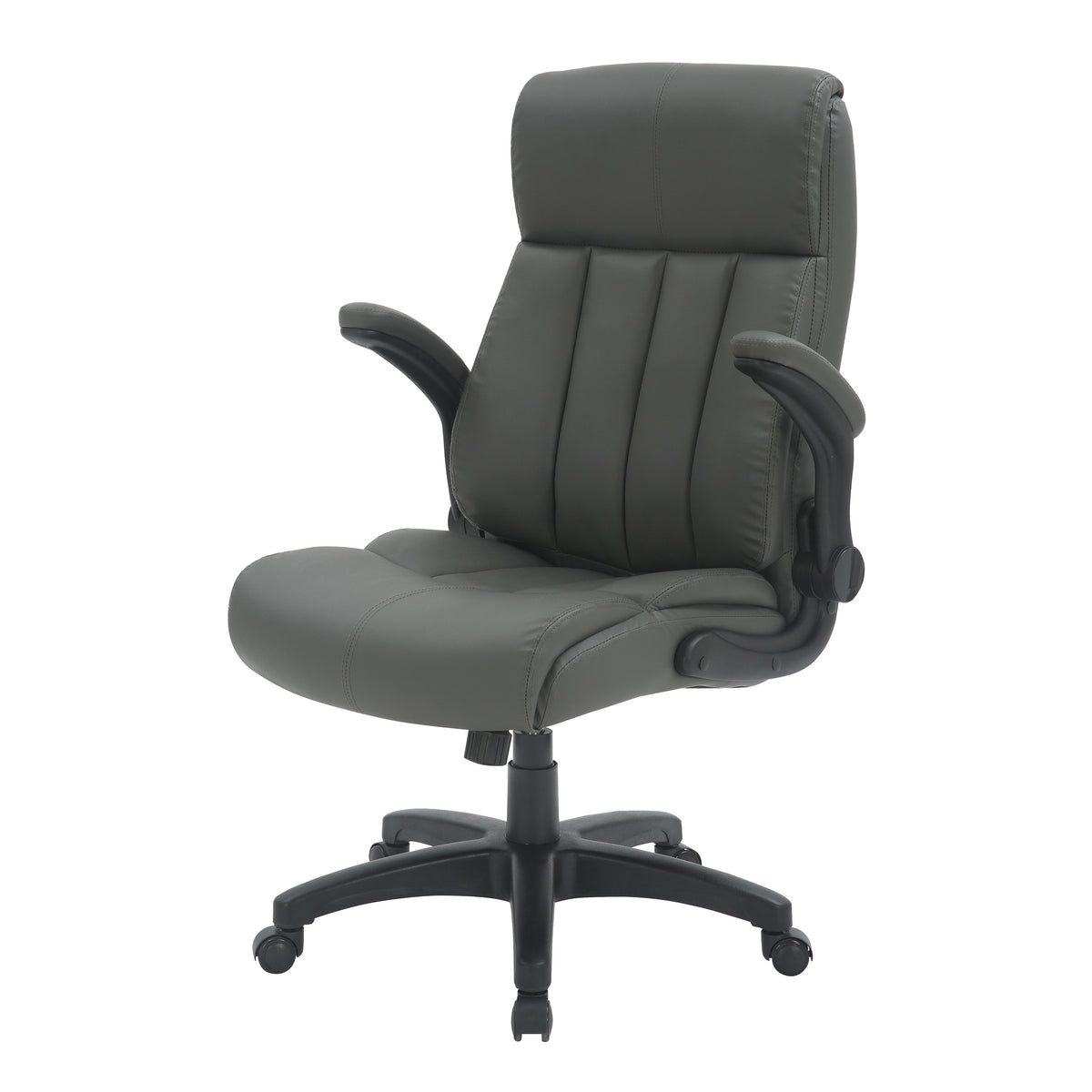 Gray Adjustable Height Executive Office Chair | Swivel, Rolling, Professional Comfort