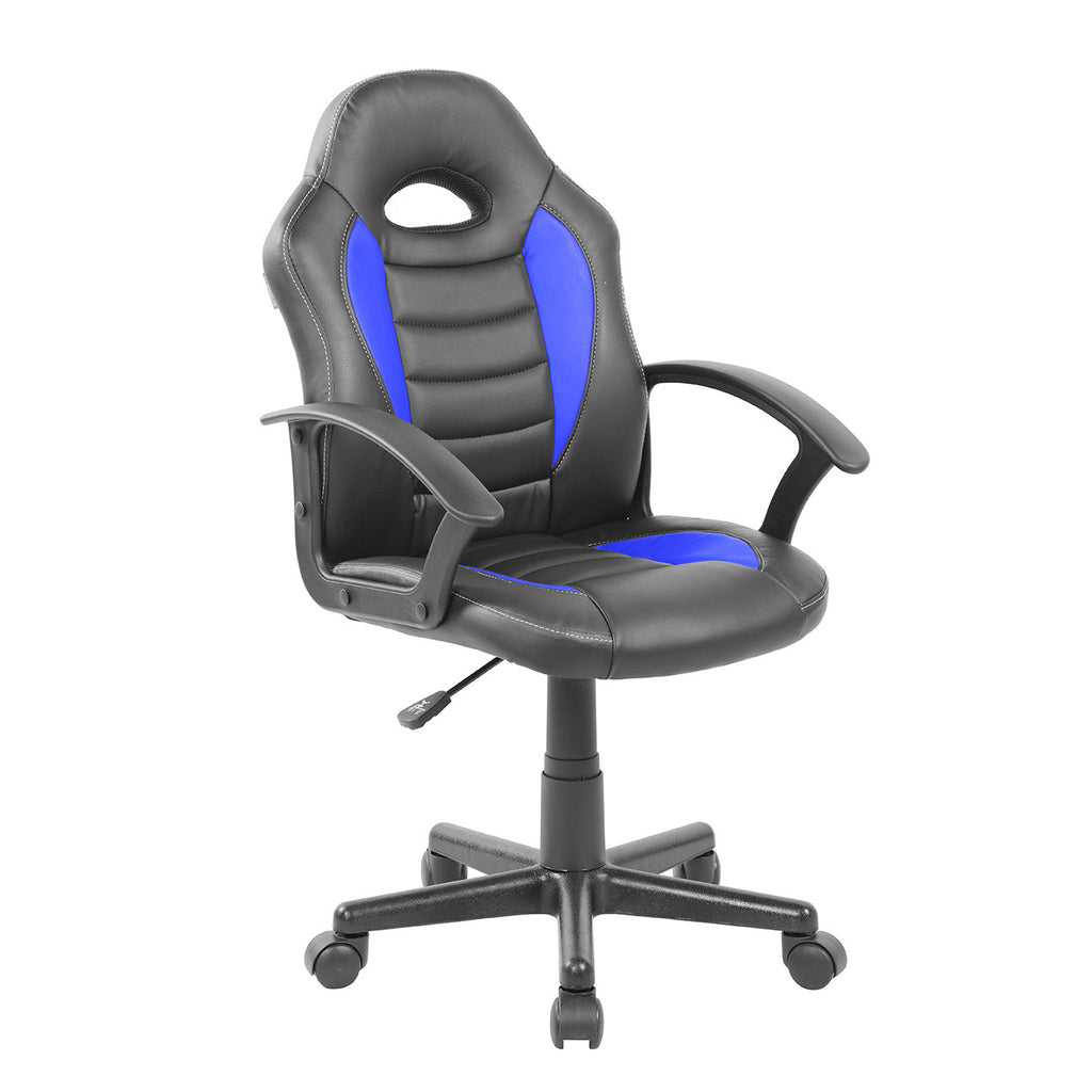 Blue Adjustable Height Gaming Chair | Swivel, Rolling, Ergonomic Racing Style