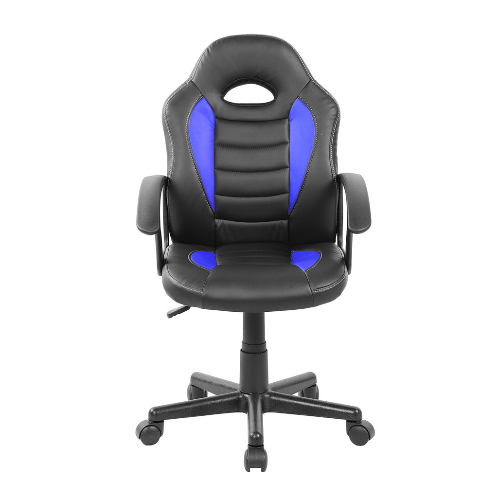 Blue Adjustable Height Gaming Chair | Swivel, Rolling, Ergonomic Racing Style