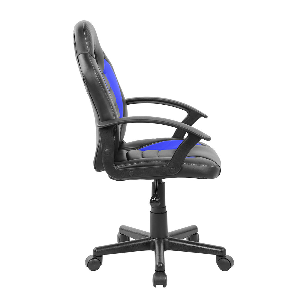 Blue Adjustable Height Gaming Chair | Swivel, Rolling, Ergonomic Racing Style