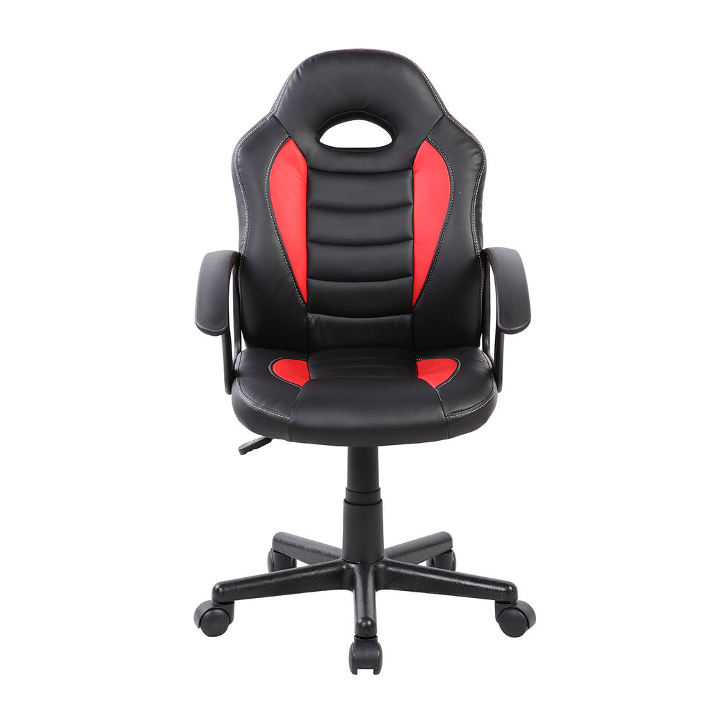Red Adjustable Height Gaming Chair | Swivel, Rolling, Bold Racing Design