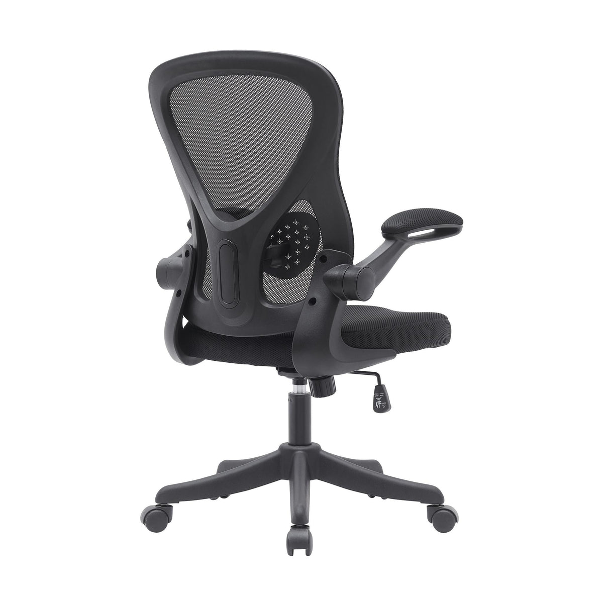 Black Swivel Rolling Office Chair | Streamlined Design, Caster Wheels