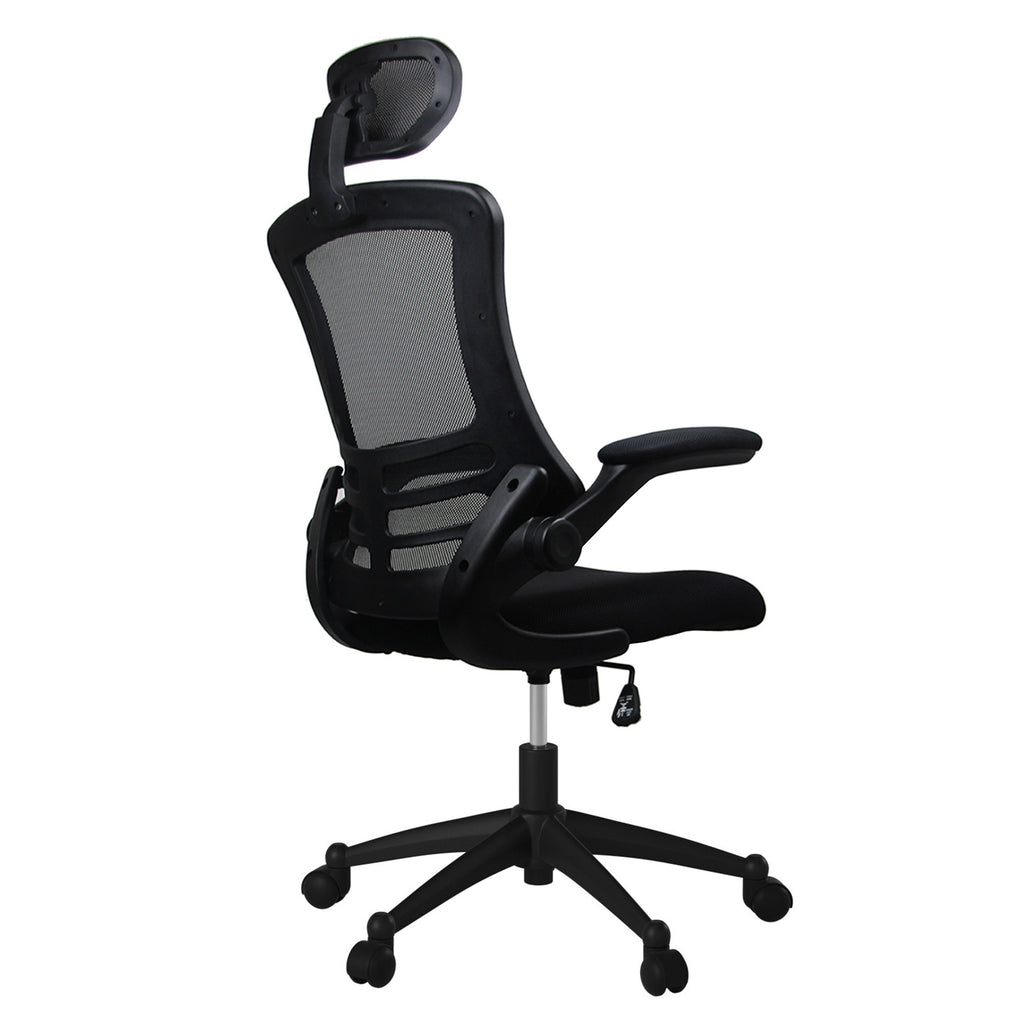 Black Adjustable Height Executive Office Chair | Swivel, Rolling, Sleek Professional Look