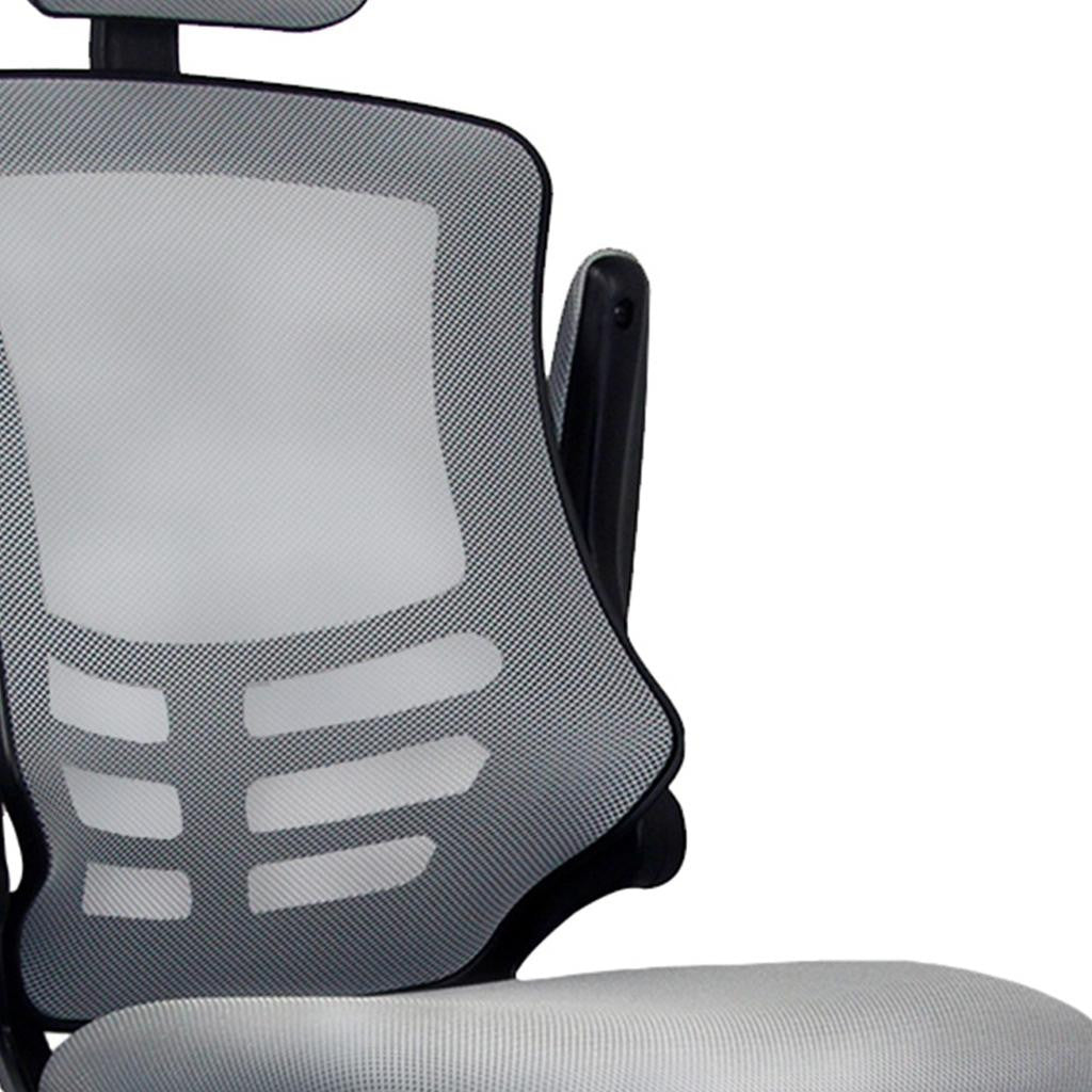 Gray Adjustable Height Executive Office Chair | Swivel, Rolling, Modern Professional Style