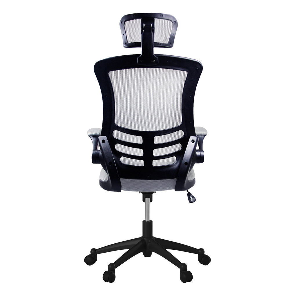 Gray Adjustable Height Executive Office Chair | Swivel, Rolling, Modern Professional Style