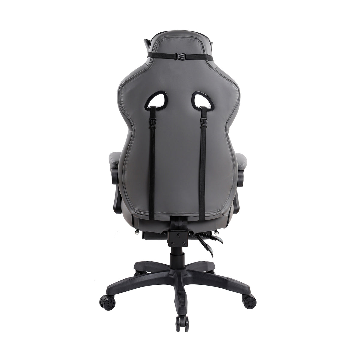 Gray Racecar Executive Office Chair | Adjustable Height, Swivel Rolling, Sport-Inspired