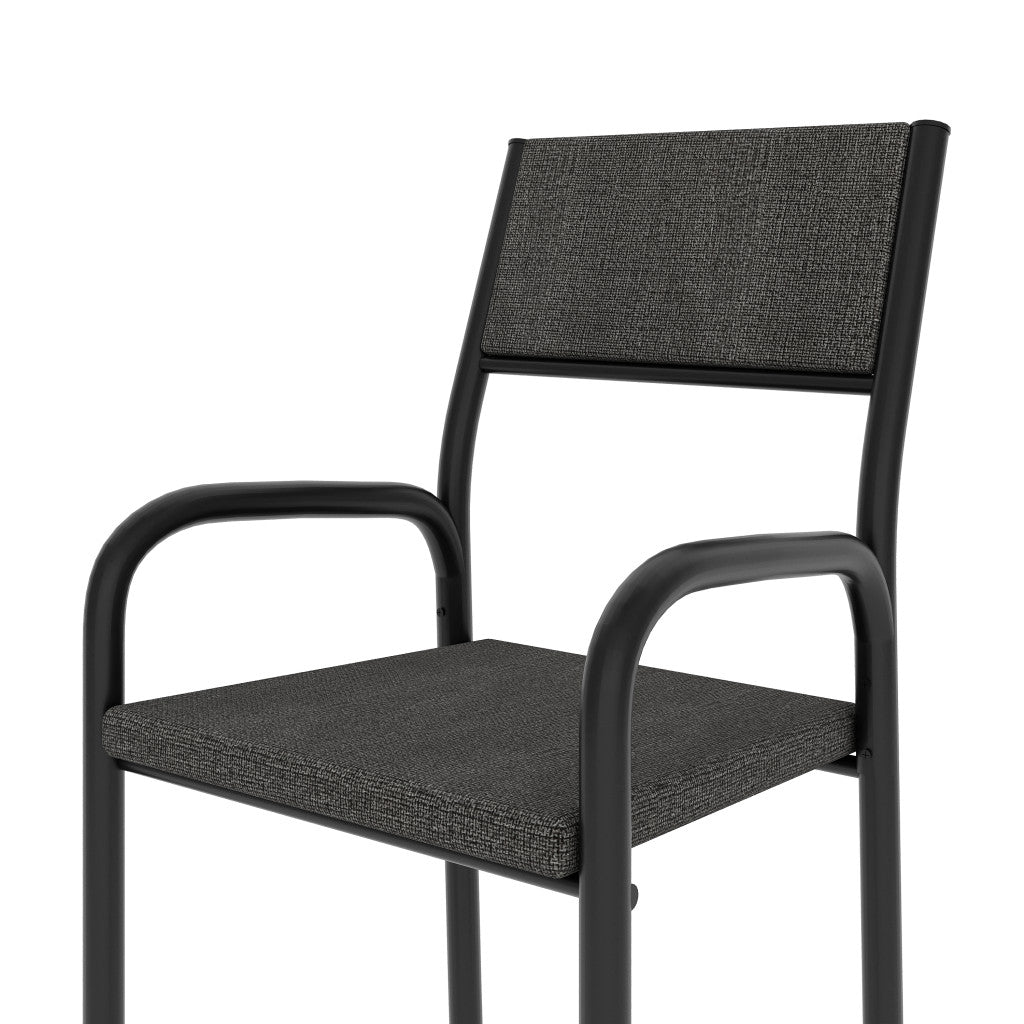 Charcoal & Black Office Chair | Compact Ergonomic Design, Modern Style