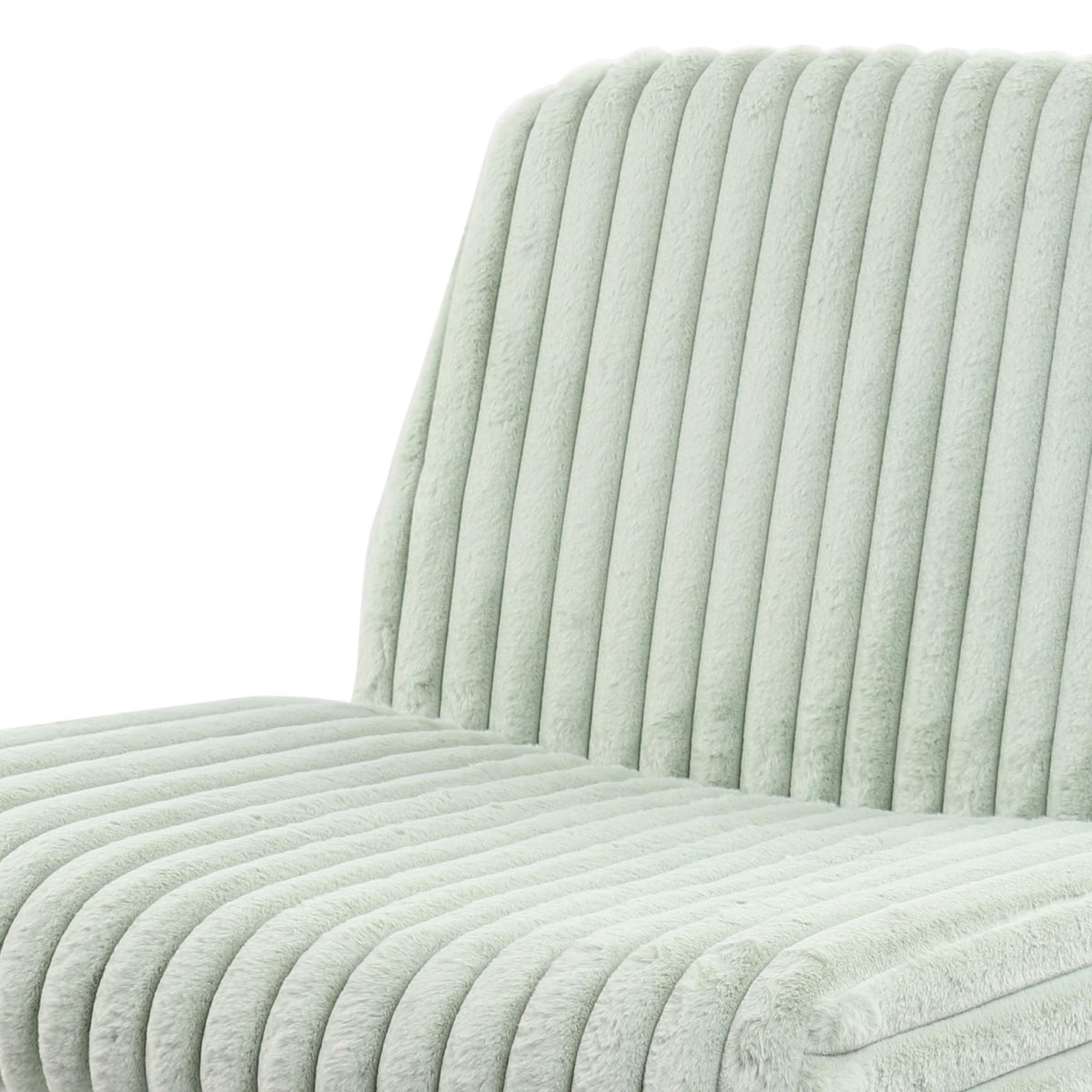Green & Black Faux Fur Gaming Chair | Adjustable Height, Swivel Rolling, Plush Bold Design