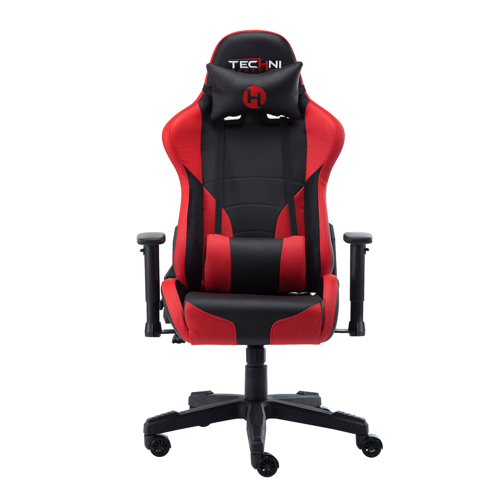 Black & Red Gaming Chair | Swivel Rolling, Bold Racing Style