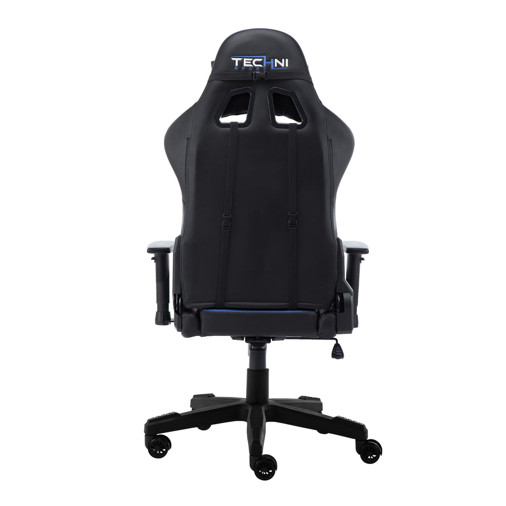 Blue & Black Gaming Chair | Swivel Rolling, Dynamic Racing Design