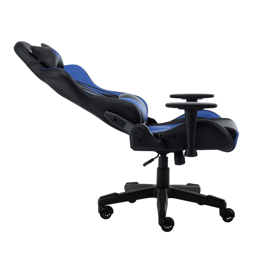 Blue & Black Gaming Chair | Swivel Rolling, Dynamic Racing Design