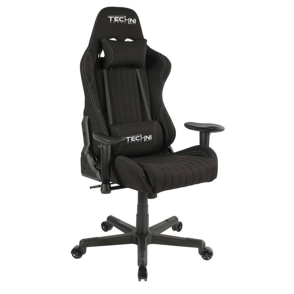 Black Gaming Chair | Swivel Rolling, Sleek Ergonomic Design