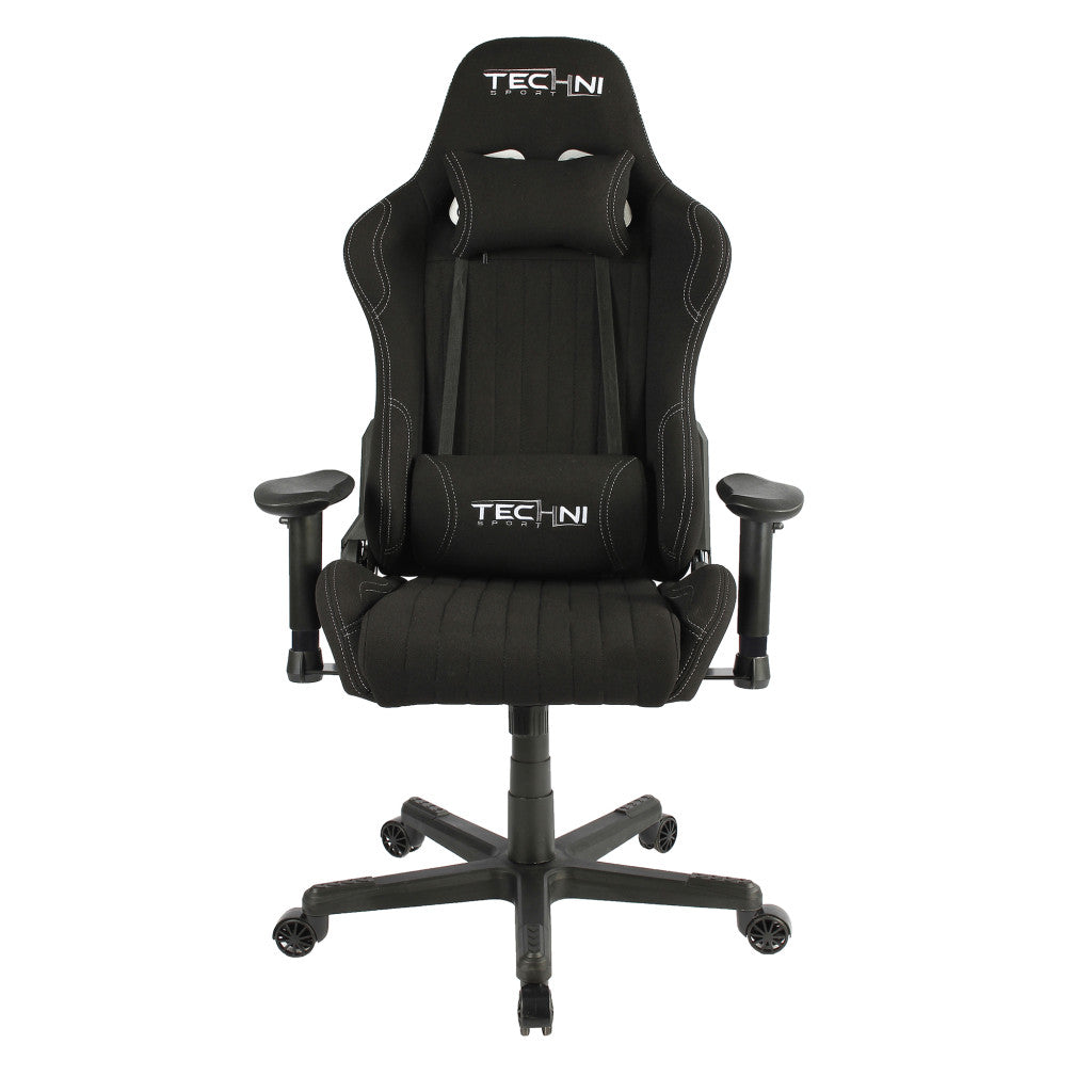 Black Gaming Chair | Swivel Rolling, Sleek Ergonomic Design