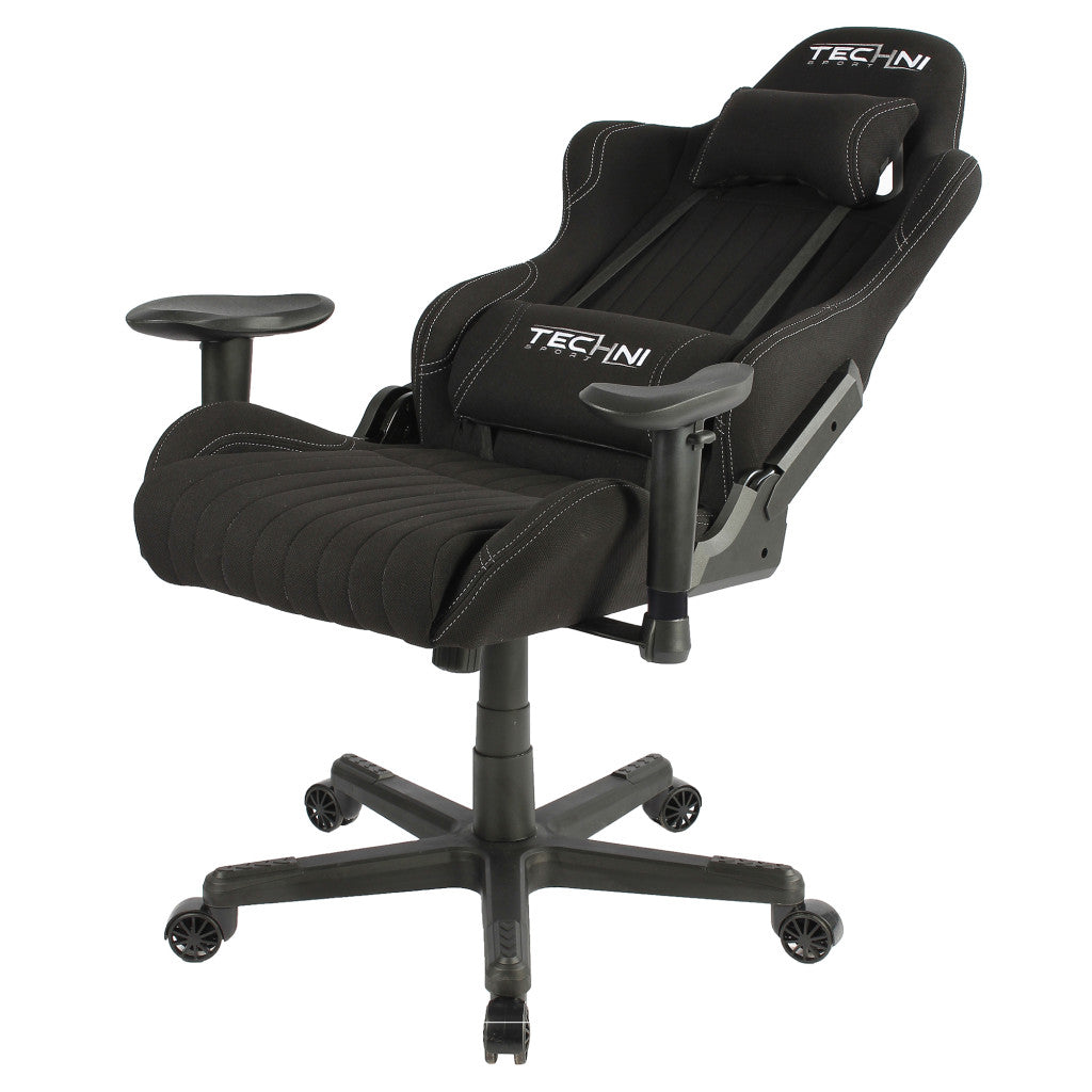 Black Gaming Chair | Swivel Rolling, Sleek Ergonomic Design