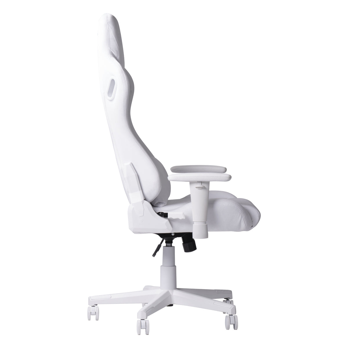White Velvet Gaming Chair | Swivel Rolling, Plush Luxe Comfort