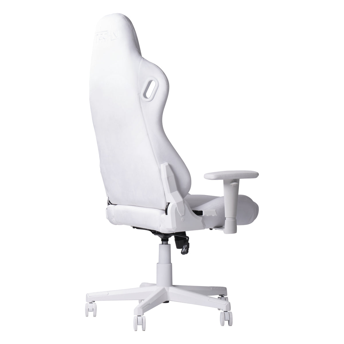 White Velvet Gaming Chair | Swivel Rolling, Plush Luxe Comfort